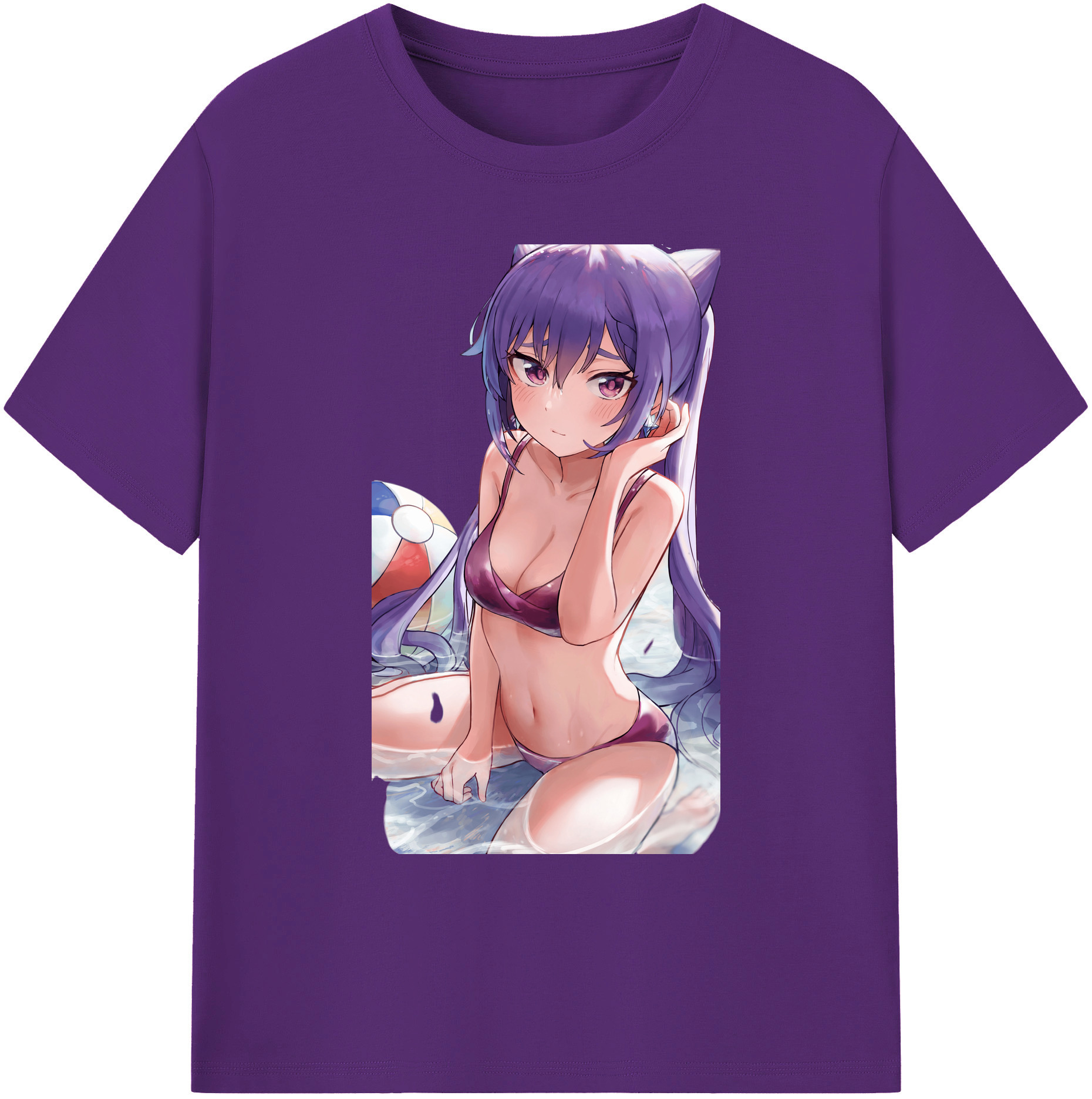 げんし神 刻晴 こくせい genshin Kokusei 綿100％ メンズ半袖Tシャツ｜肌触りやわらか＆通気性