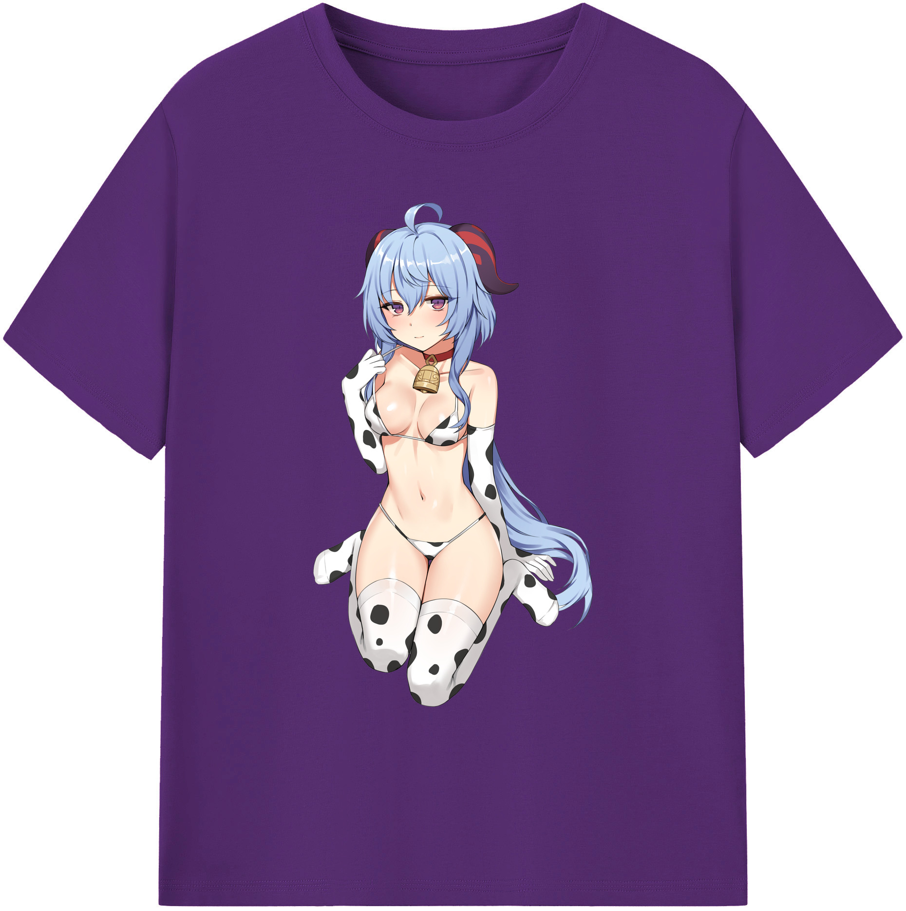げんし神 甘雨 かんう genshin Ganyu 綿100％ メンズ半袖Tシャツ｜肌触りやわらか＆通気性