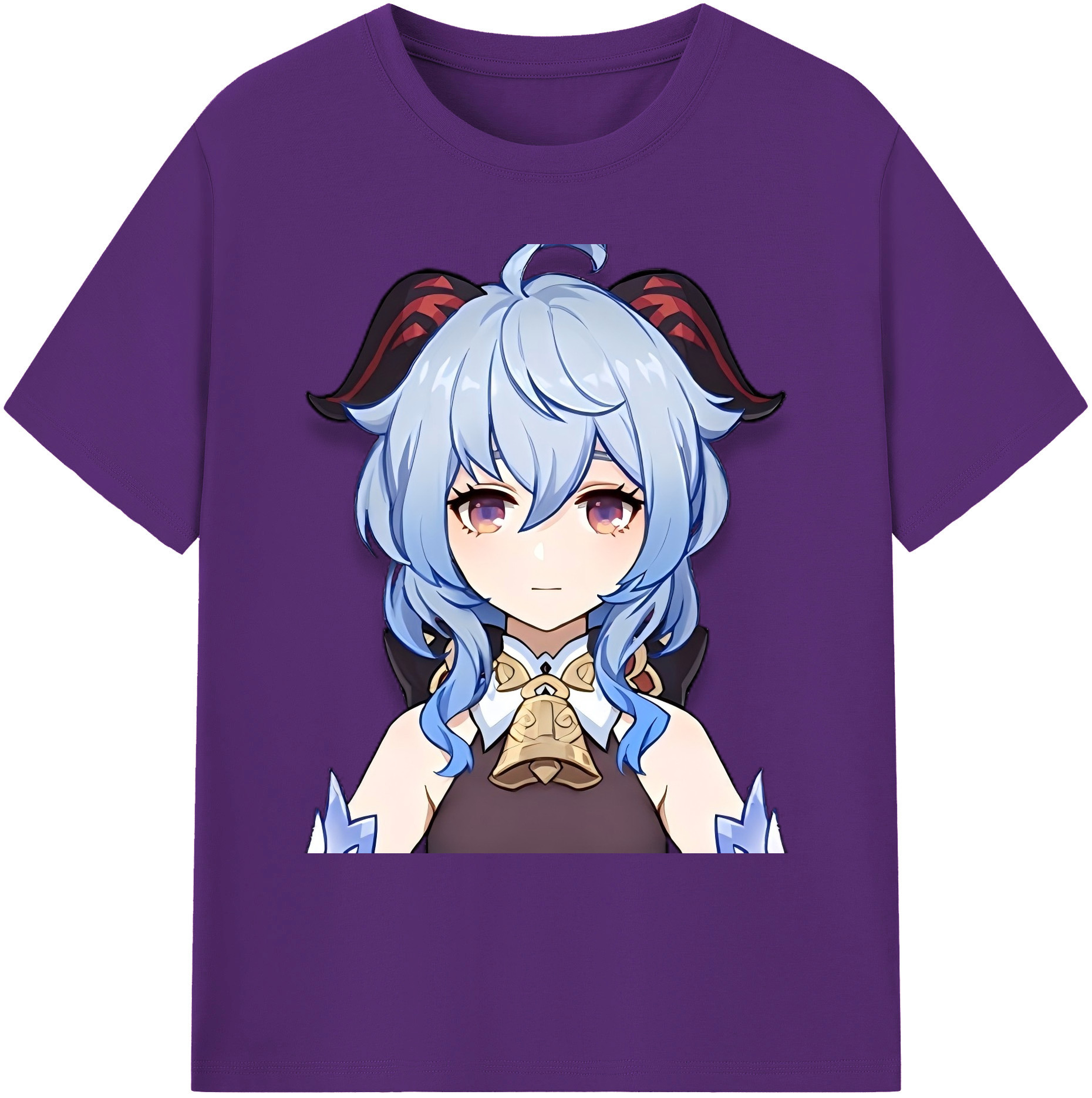 げんし神 甘雨 かんう genshin Ganyu 綿100％ メンズ半袖Tシャツ｜肌触りやわらか＆通気性