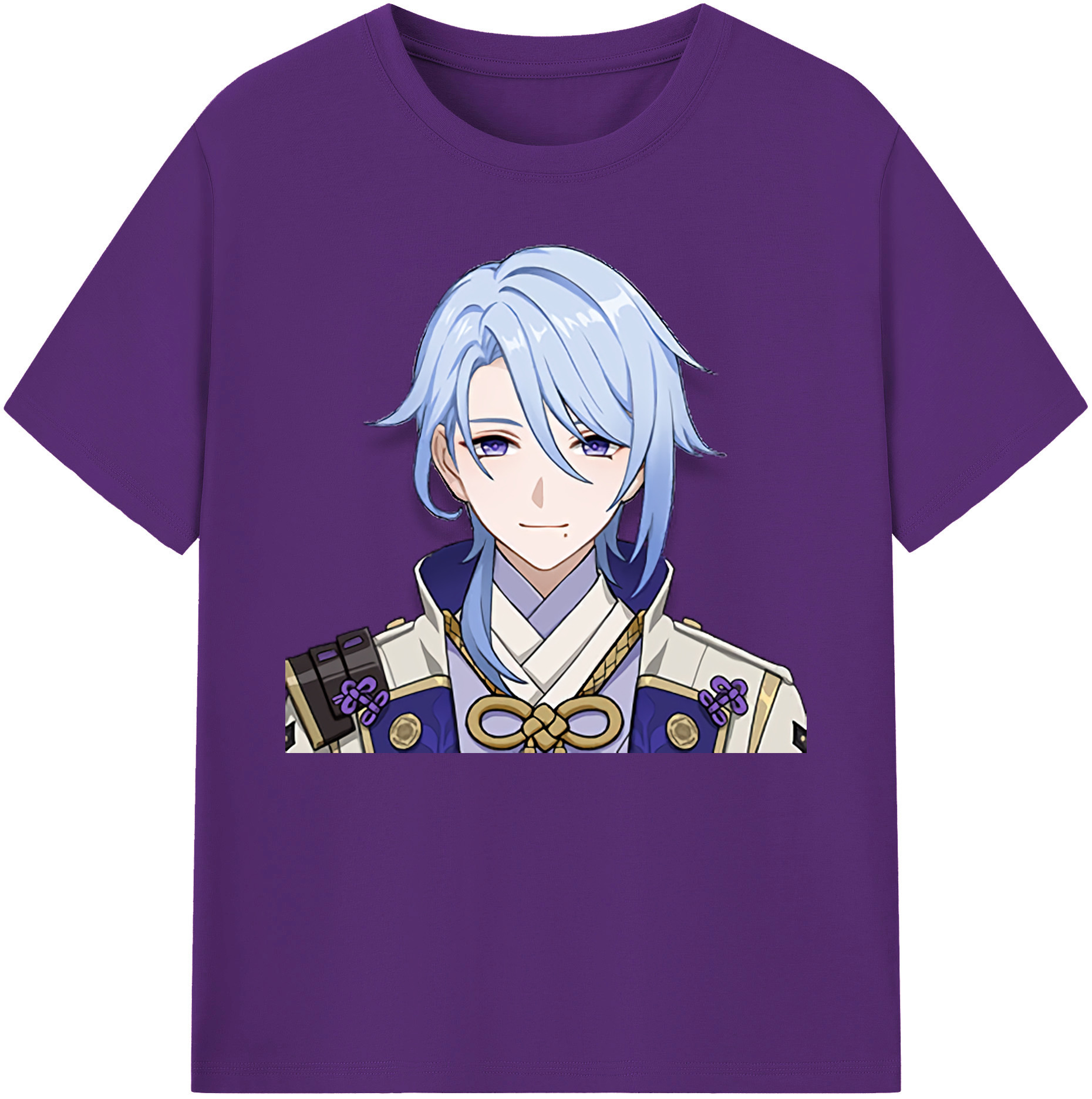 げんし神 神里綾人 かみさとあやと genshin Kamisato Ayato 綿100％ メンズ半袖Tシャツ｜肌触りやわらか＆通気性