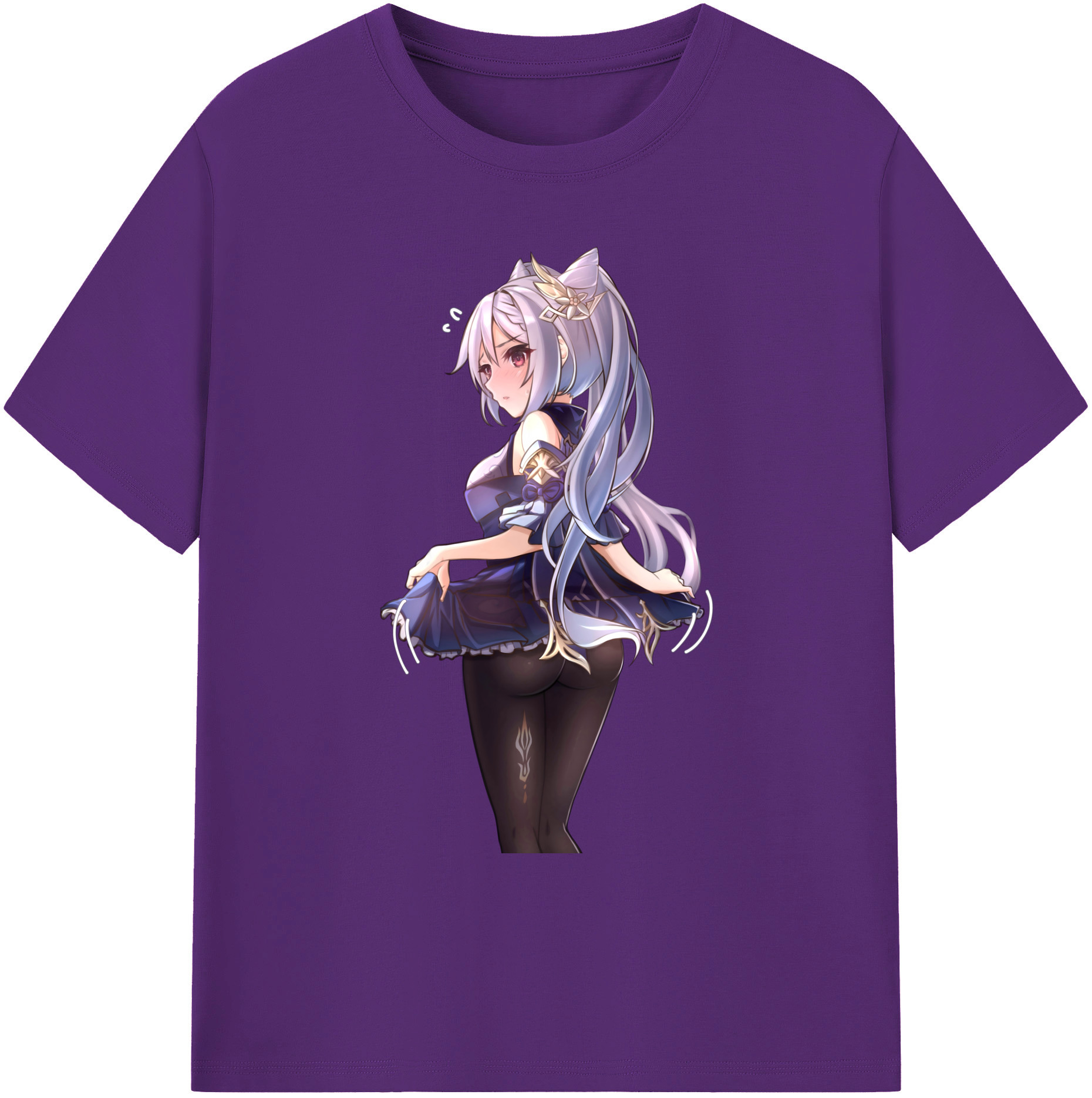 げんし神 刻晴 こくせい genshin Kokusei 綿100％ メンズ半袖Tシャツ｜肌触りやわらか＆通気性