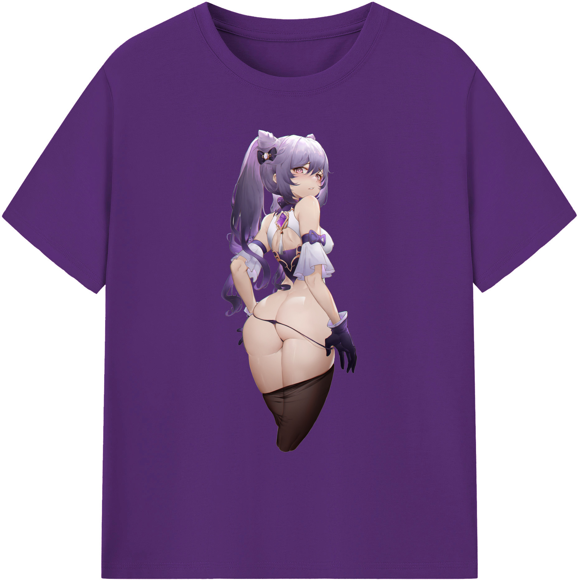 げんし神 刻晴 こくせい genshin Kokusei 綿100％ メンズ半袖Tシャツ｜肌触りやわらか＆通気性