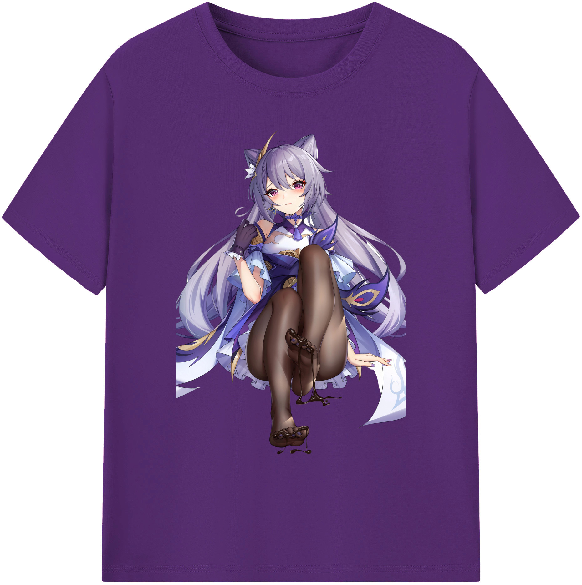 げんし神 刻晴 こくせい genshin Kokusei 綿100％ メンズ半袖Tシャツ｜肌触りやわらか＆通気性