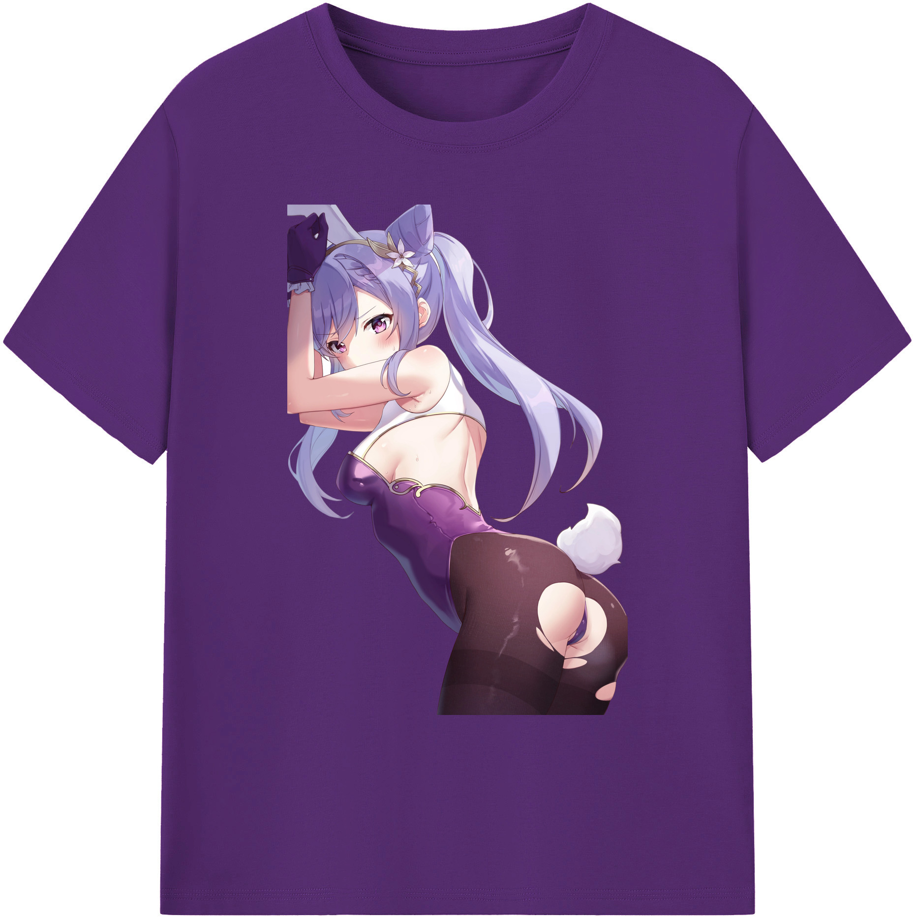 げんし神 刻晴 こくせい genshin Kokusei 綿100％ メンズ半袖Tシャツ｜肌触りやわらか＆通気性