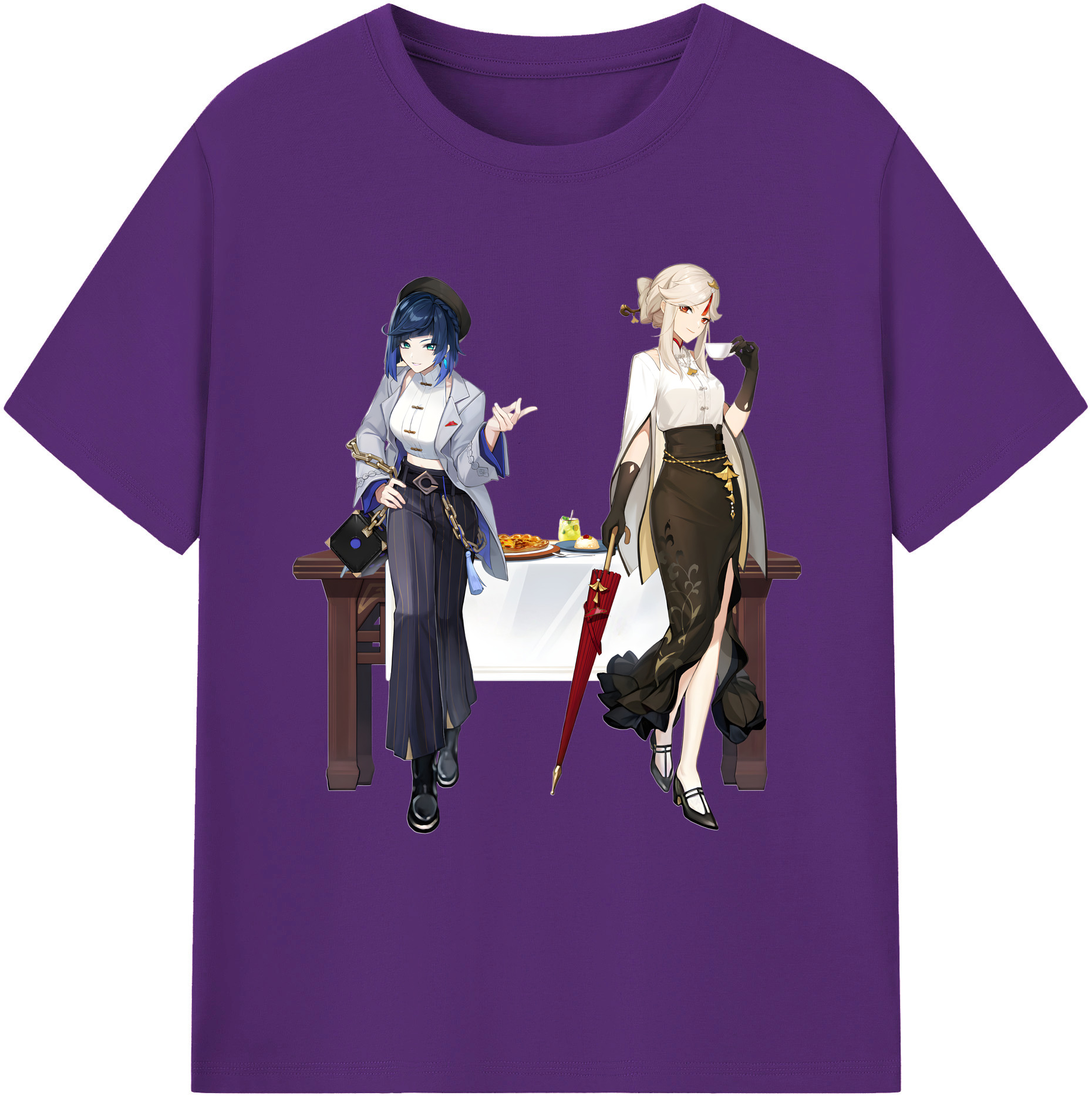げんし神 夜兰 やらん genshin Yaran 綿100％ メンズ半袖Tシャツ｜肌触りやわらか＆通気性