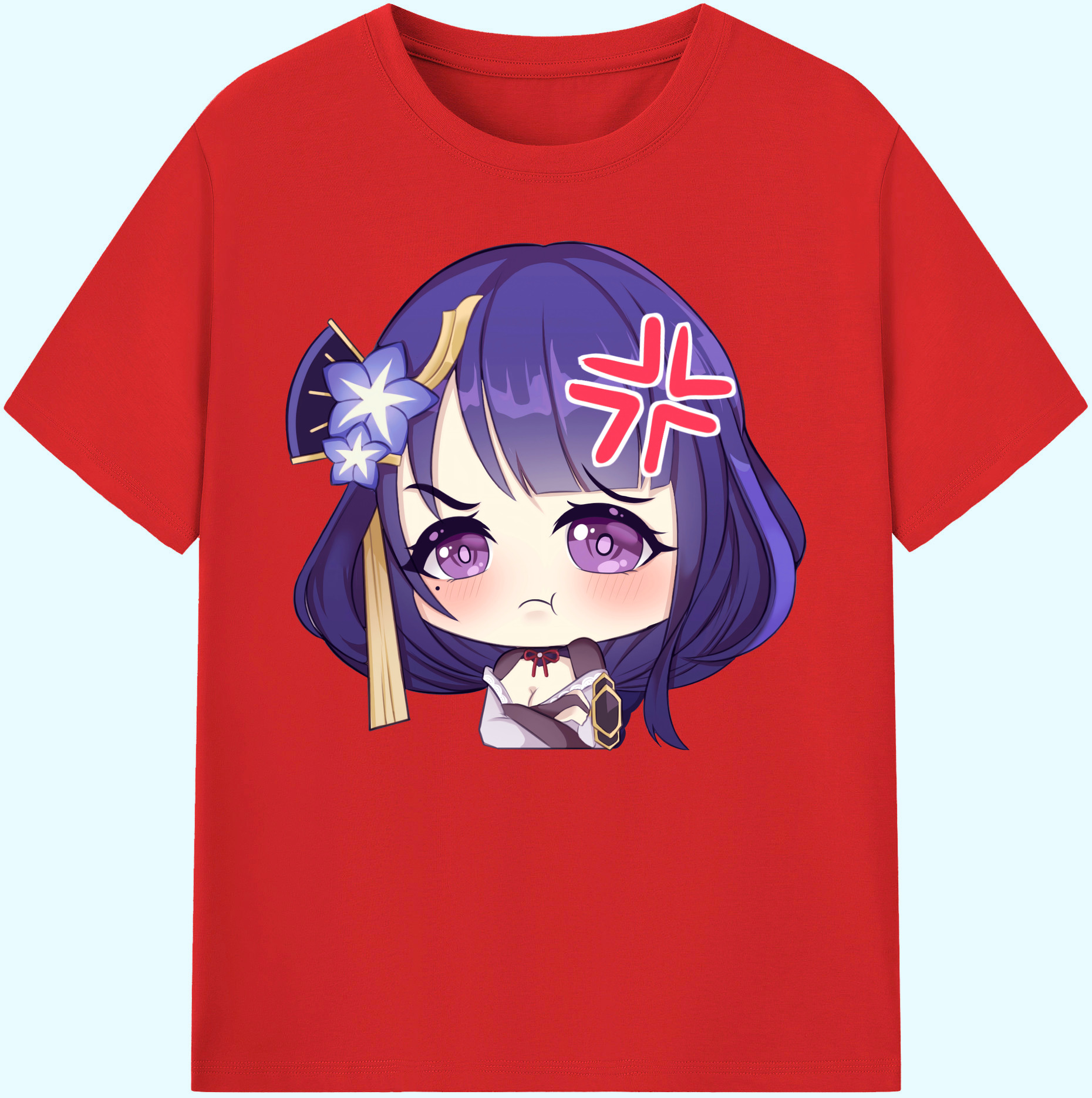 げんし神 雷電将軍 らいでんしょうぐん genshin Raiden Shogun 綿100％ メンズ半袖Tシャツ｜肌触りやわらか＆通気性