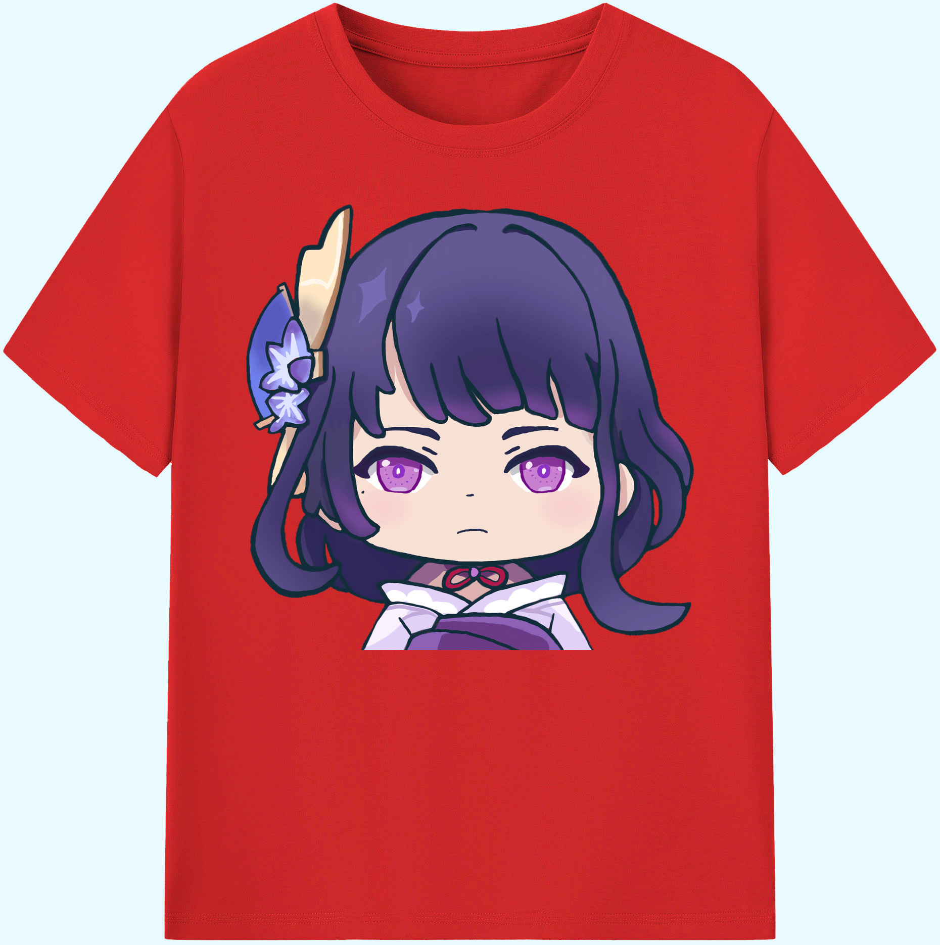 げんし神 雷電将軍 らいでんしょうぐん genshin Raiden Shogun 綿100％ メンズ半袖Tシャツ｜肌触りやわらか＆通気性