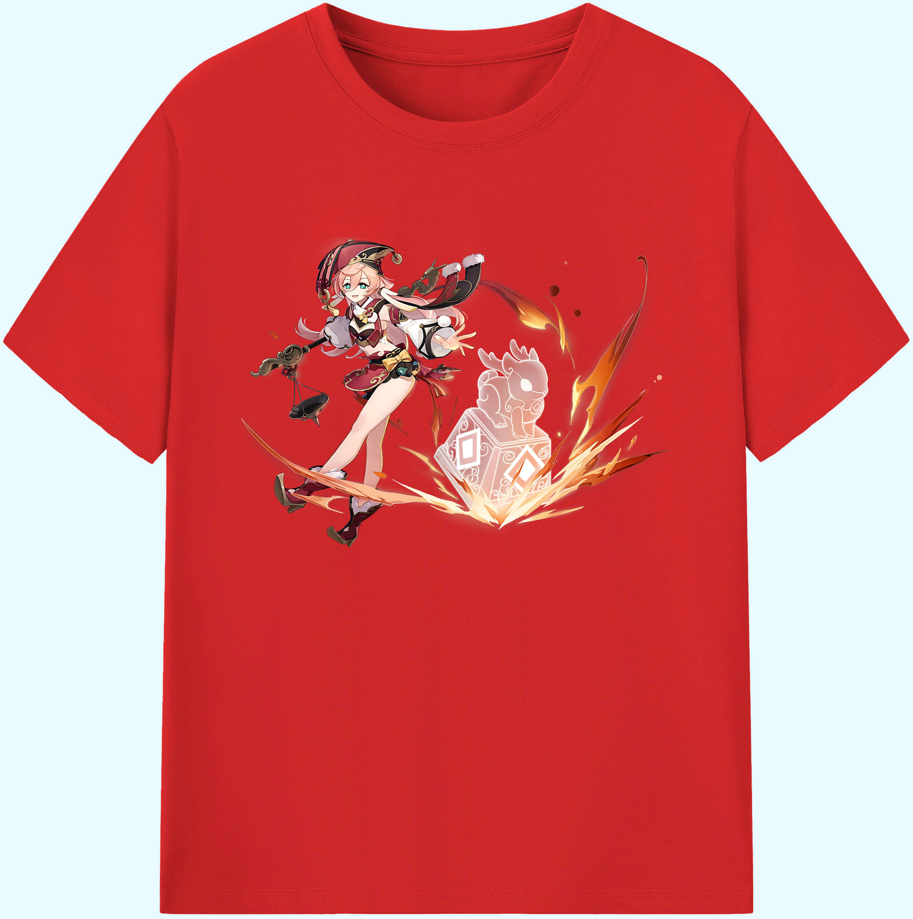 げんし神 ヤンフェイ genshin Yanfei 綿100％ メンズ半袖Tシャツ｜肌触りやわらか＆通気性
