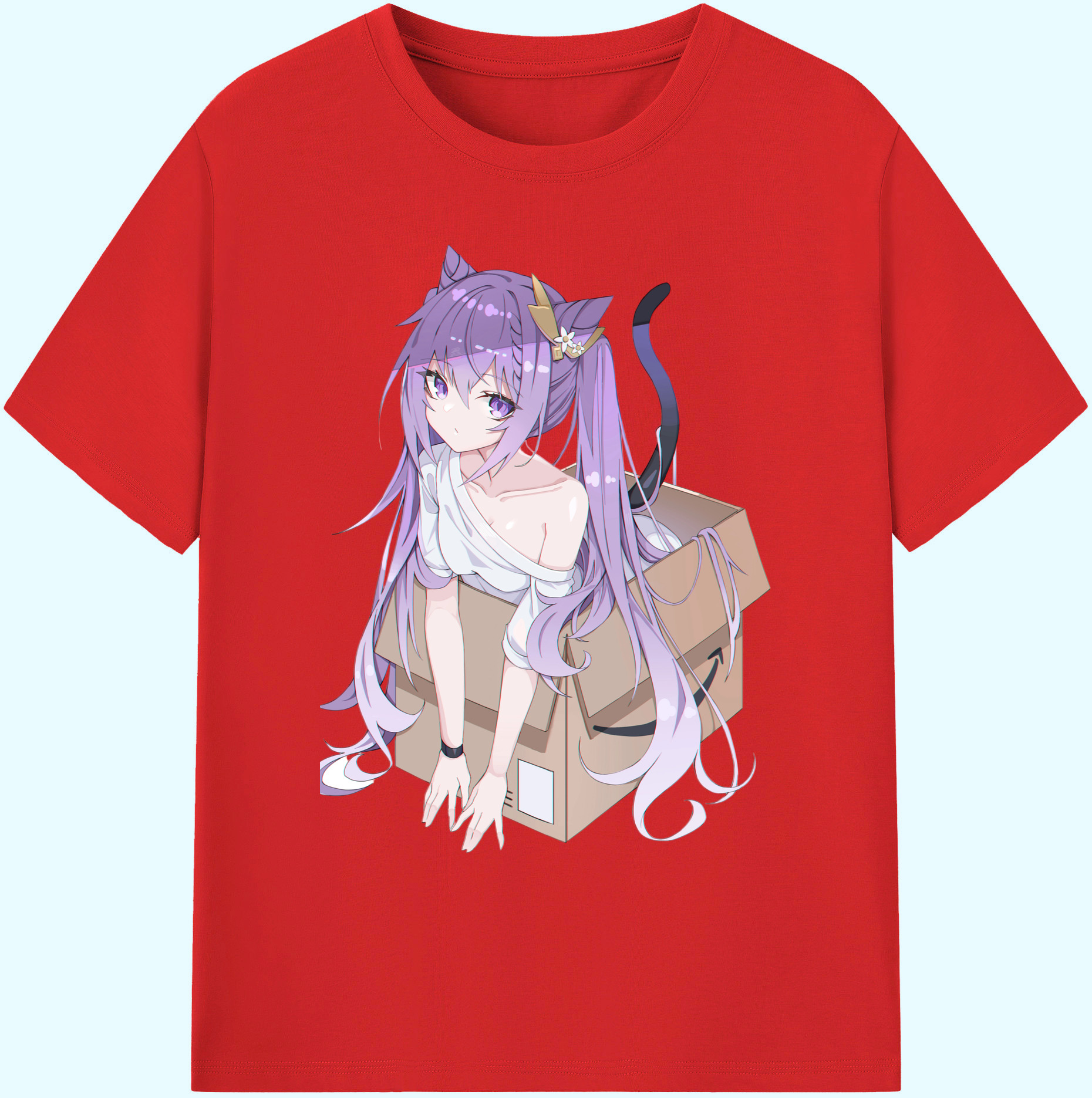 げんし神 刻晴 こくせい genshin Kokusei 綿100％ メンズ半袖Tシャツ｜肌触りやわらか＆通気性