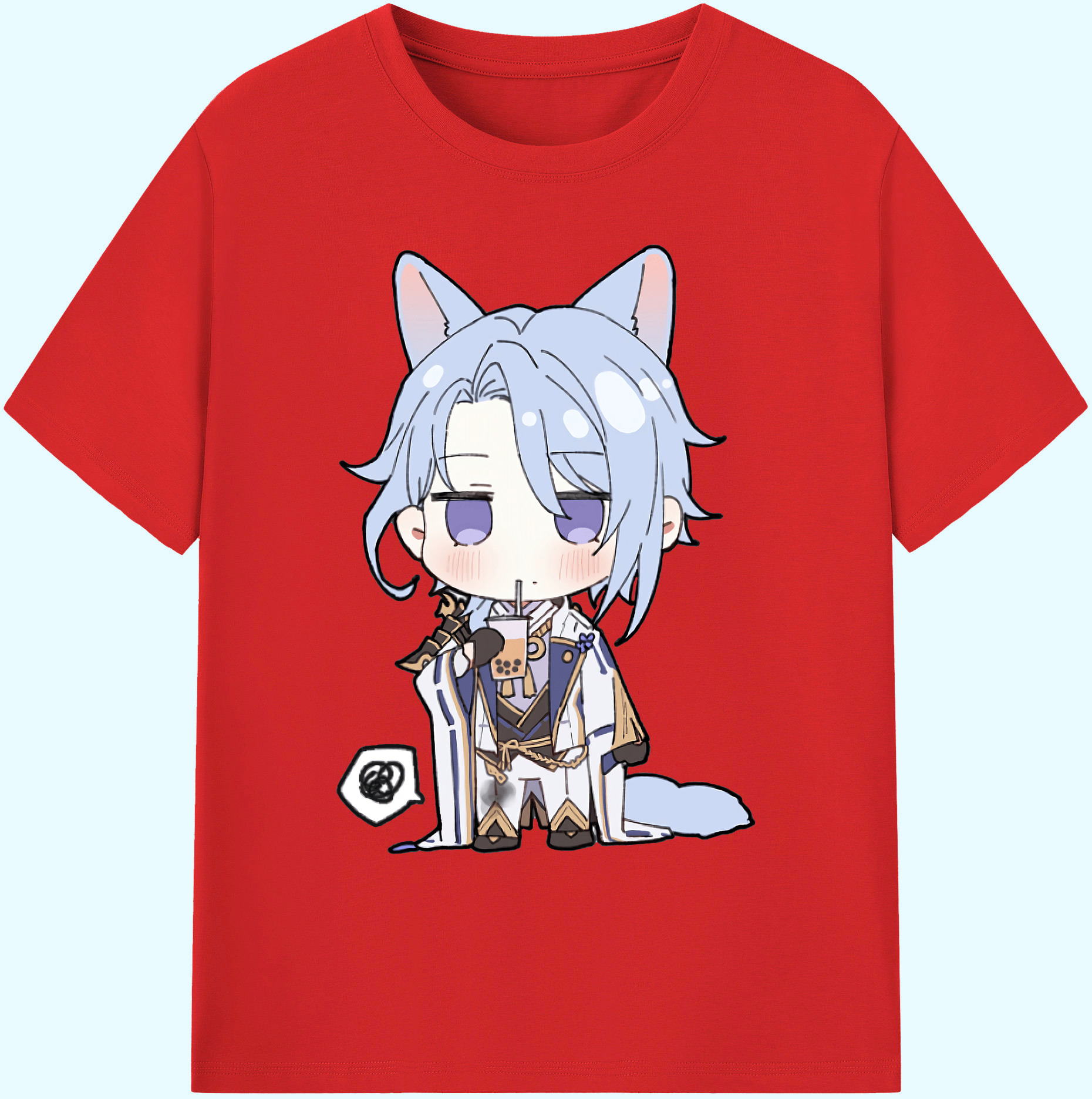 げんし神 神里綾人 かみさとあやと genshin Kamisato Ayato 綿100％ メンズ半袖Tシャツ｜肌触りやわらか＆通気性