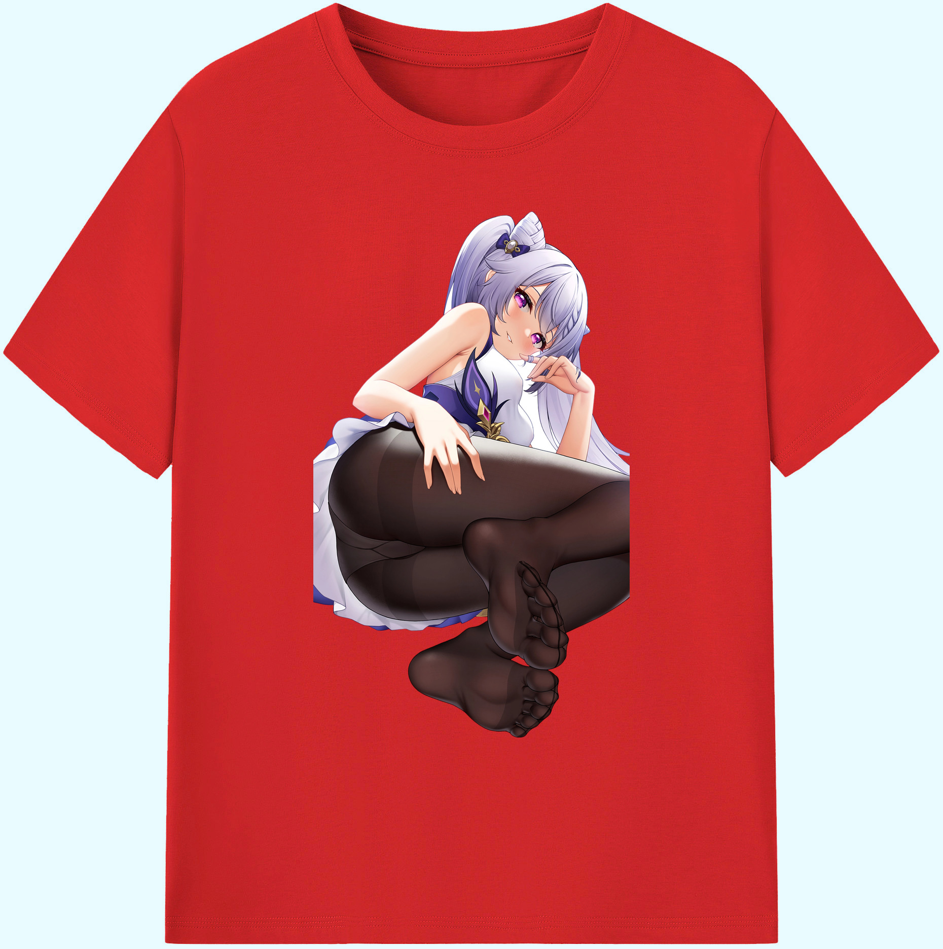 げんし神 刻晴 こくせい genshin Kokusei 綿100％ メンズ半袖Tシャツ｜肌触りやわらか＆通気性
