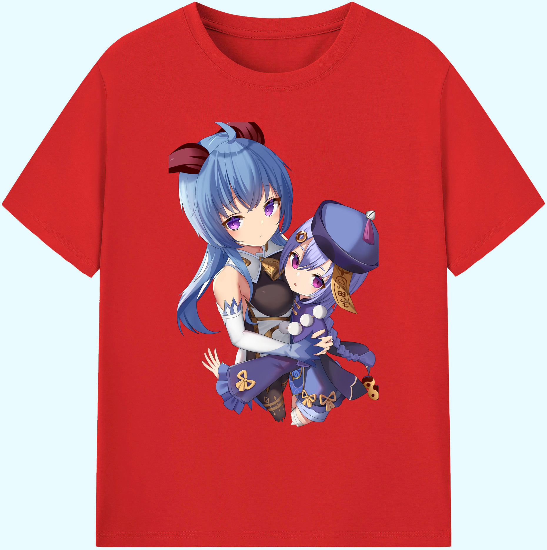 げんし神 甘雨 かんう genshin Ganyu 綿100％ メンズ半袖Tシャツ｜肌触りやわらか＆通気性