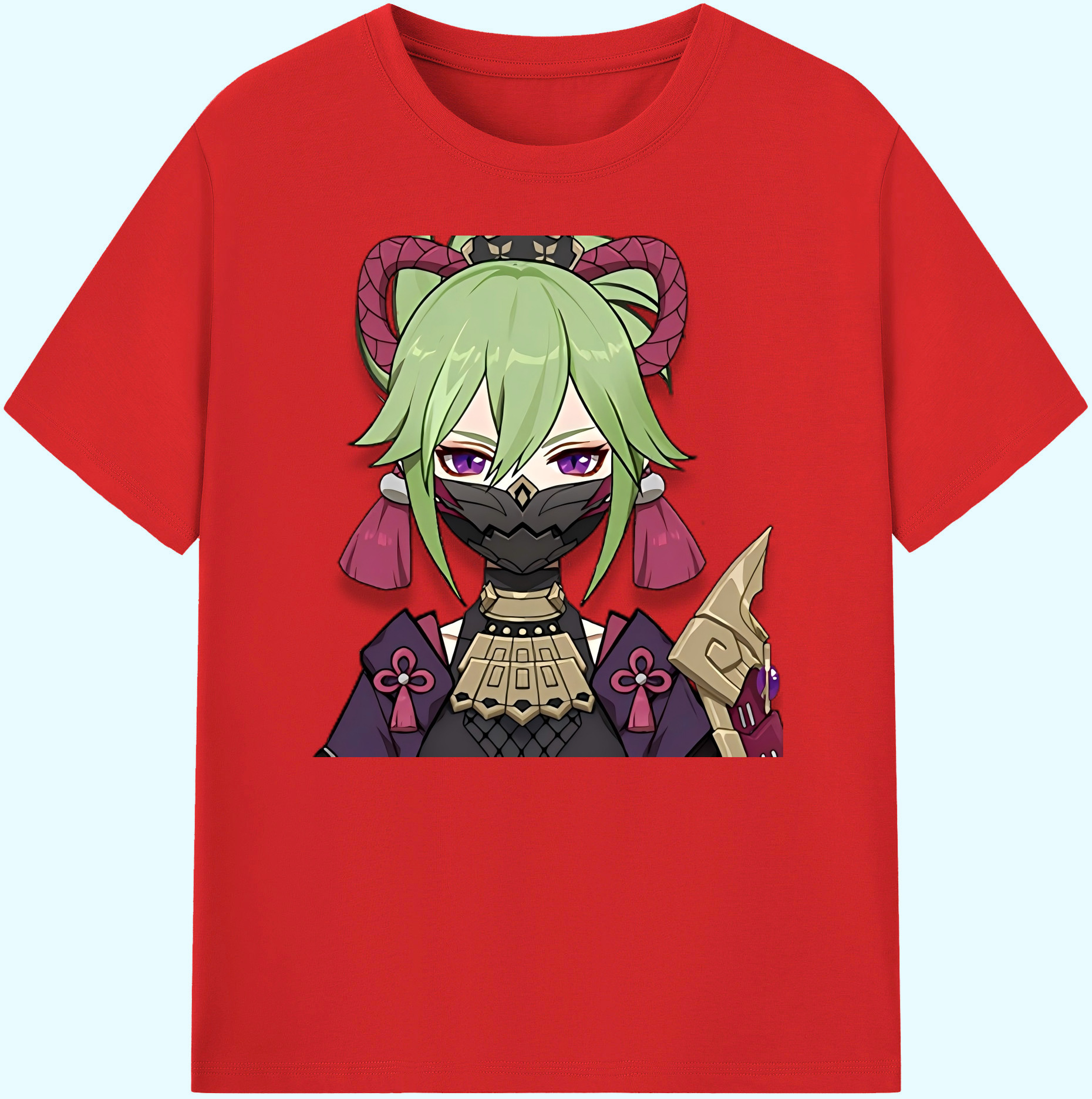 げんし神  久岐忍 くき しのぶ genshin Kuki Shinobu 綿100％ メンズ半袖Tシャツ｜肌触りやわらか＆通気性