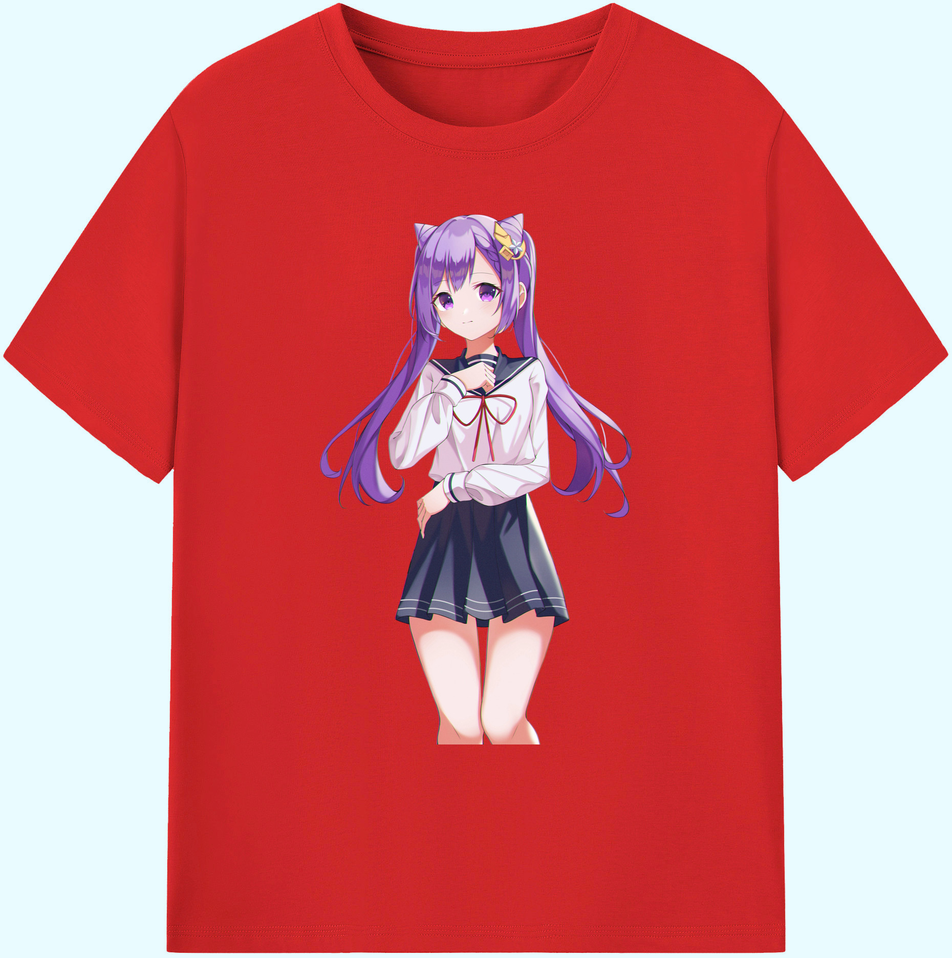 げんし神 刻晴 こくせい genshin Kokusei 綿100％ メンズ半袖Tシャツ｜肌触りやわらか＆通気性