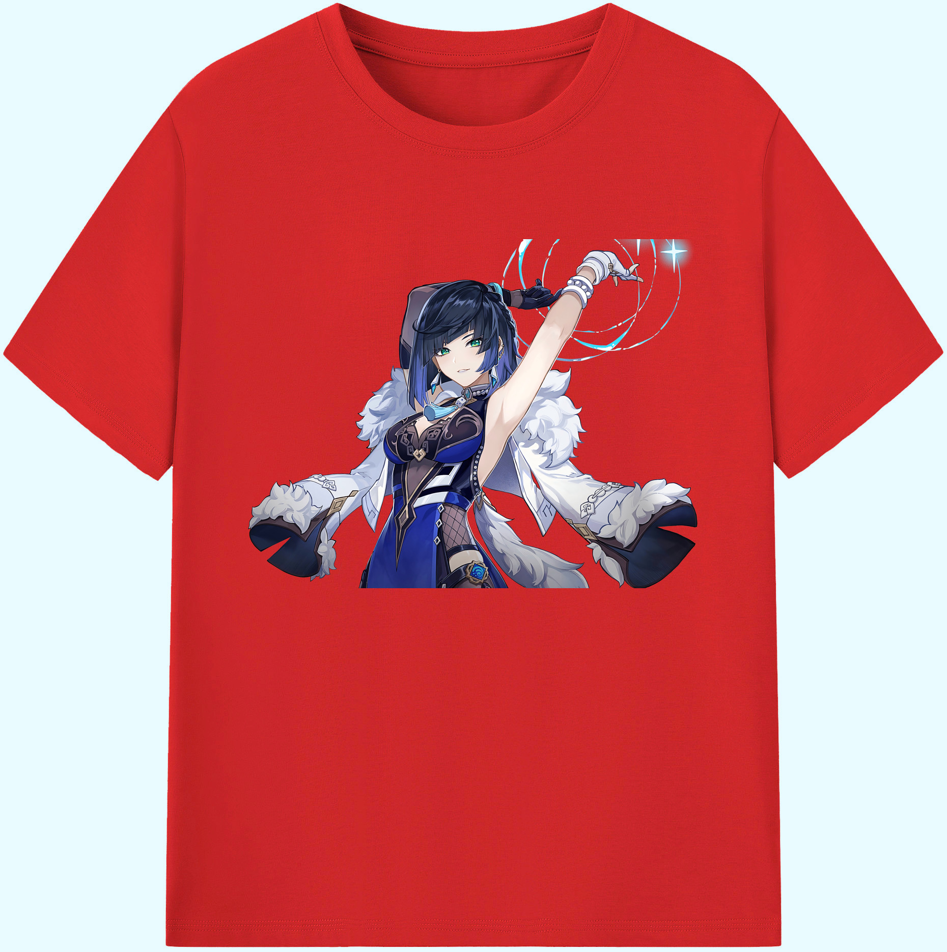 げんし神 夜兰 やらん genshin Yaran 綿100％ メンズ半袖Tシャツ｜肌触りやわらか＆通気性