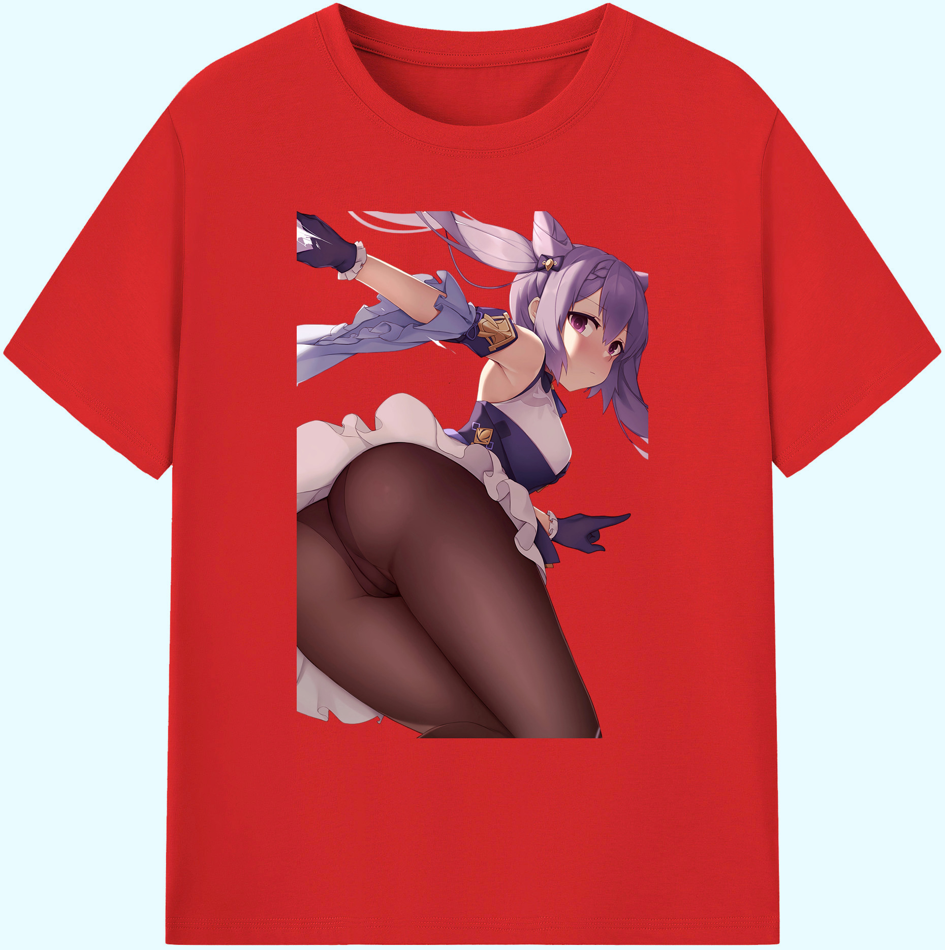 げんし神 刻晴 こくせい genshin Kokusei 綿100％ メンズ半袖Tシャツ｜肌触りやわらか＆通気性