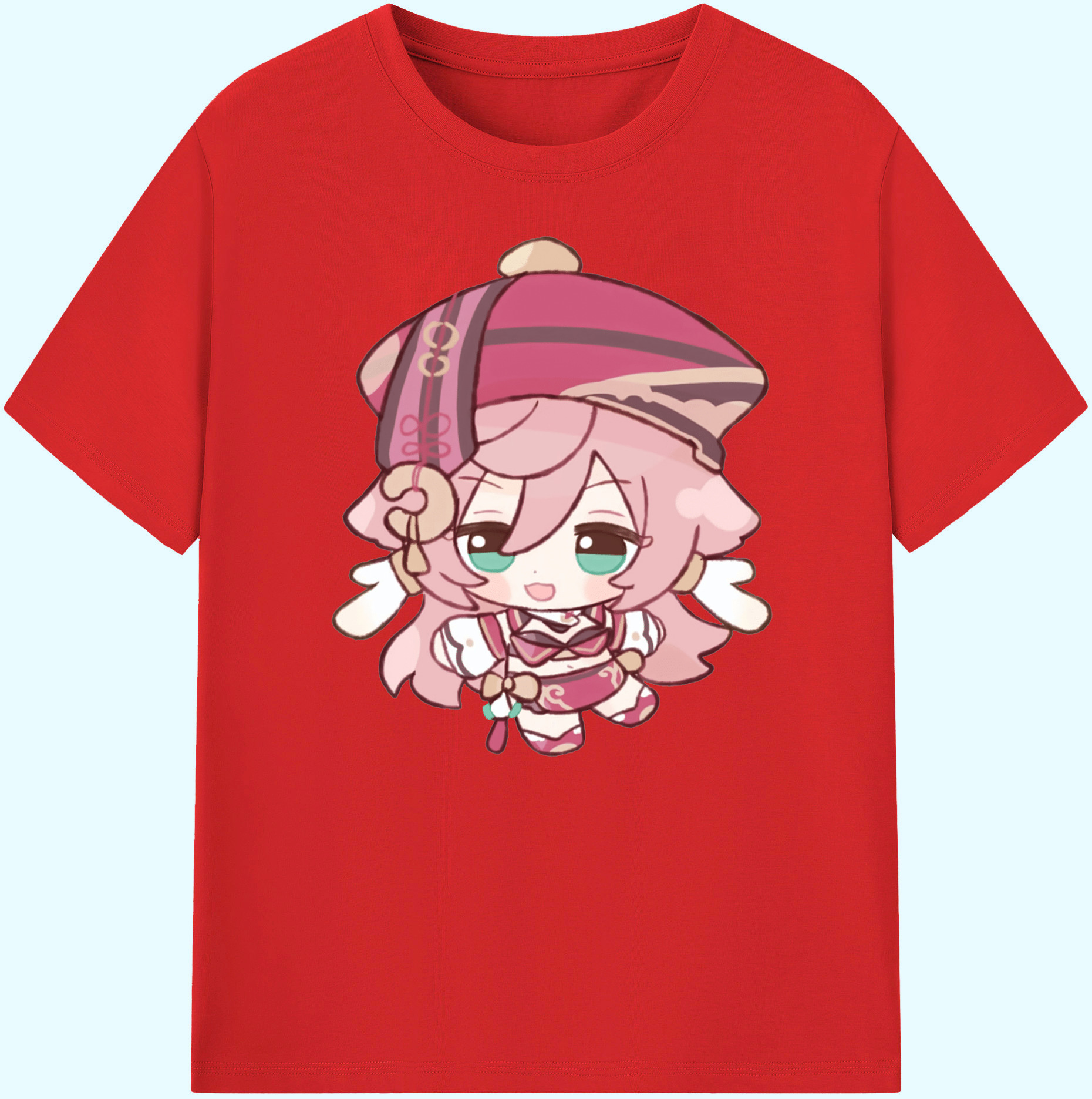 げんし神 ヤンフェイ genshin Yanfei 綿100％ メンズ半袖Tシャツ｜肌触りやわらか＆通気性