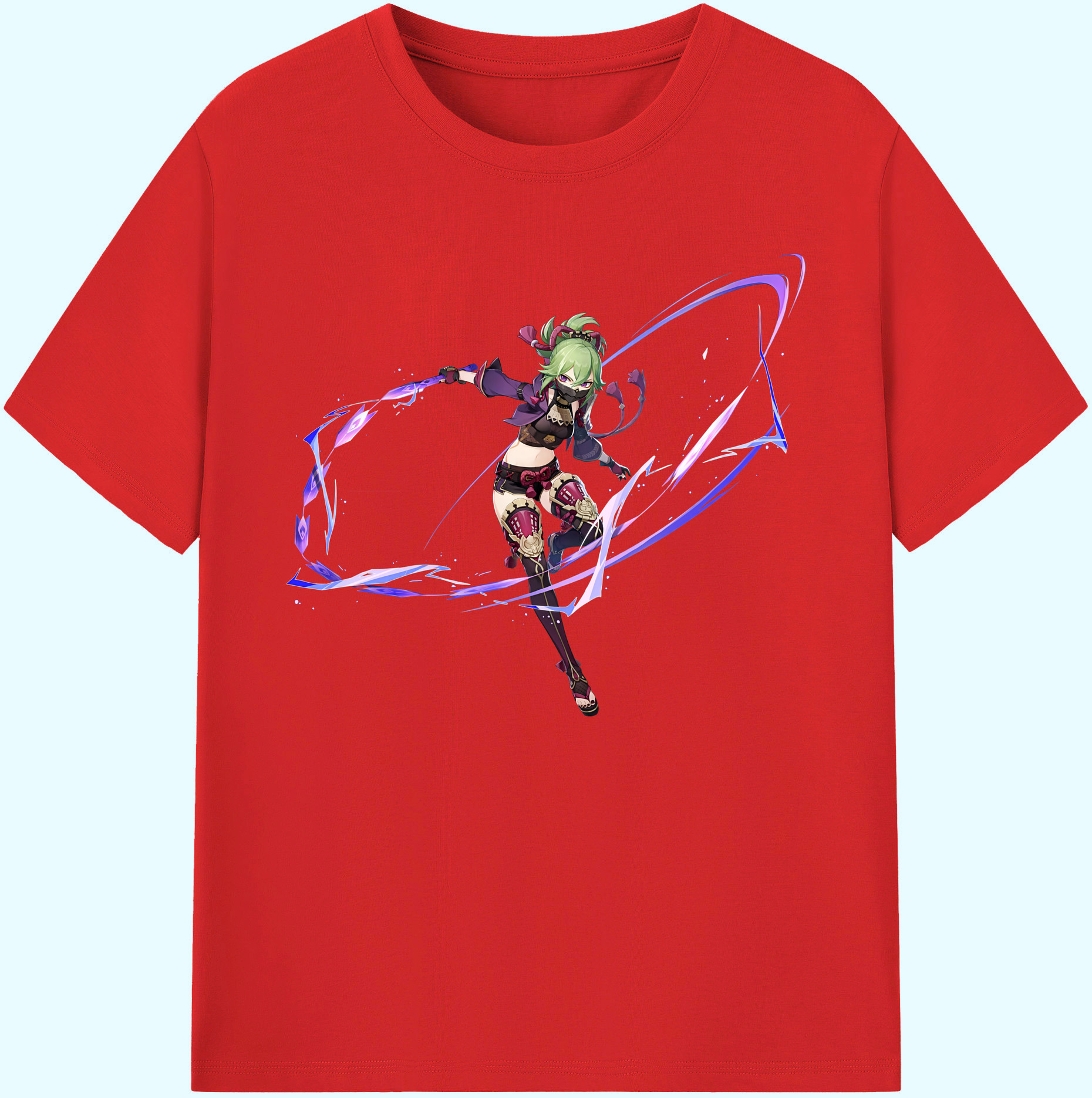 げんし神  久岐忍 くき しのぶ genshin Kuki Shinobu 綿100％ メンズ半袖Tシャツ｜肌触りやわらか＆通気性