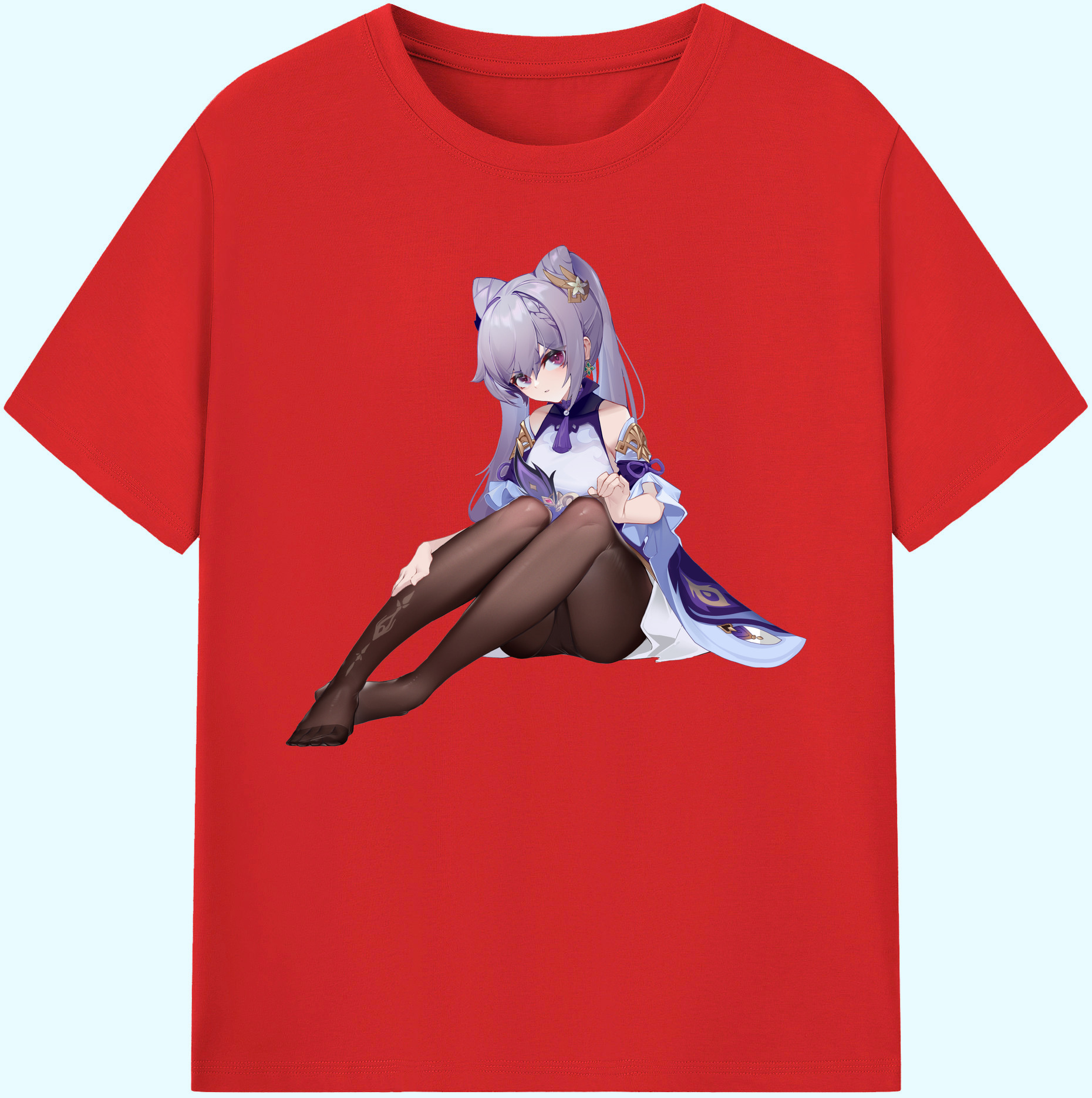 げんし神 刻晴 こくせい genshin Kokusei 綿100％ メンズ半袖Tシャツ｜肌触りやわらか＆通気性