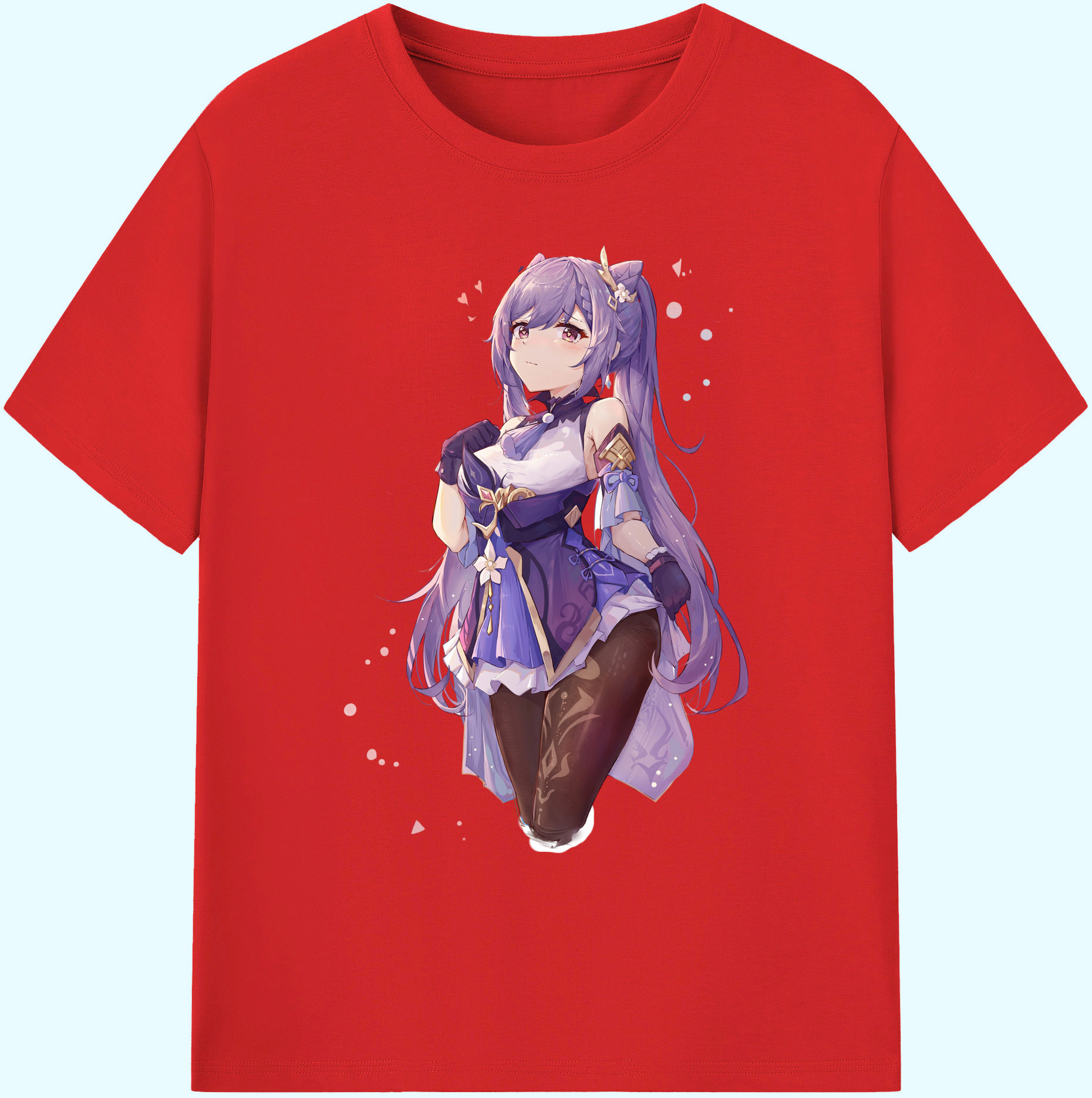 げんし神 刻晴 こくせい genshin Kokusei 綿100％ メンズ半袖Tシャツ｜肌触りやわらか＆通気性