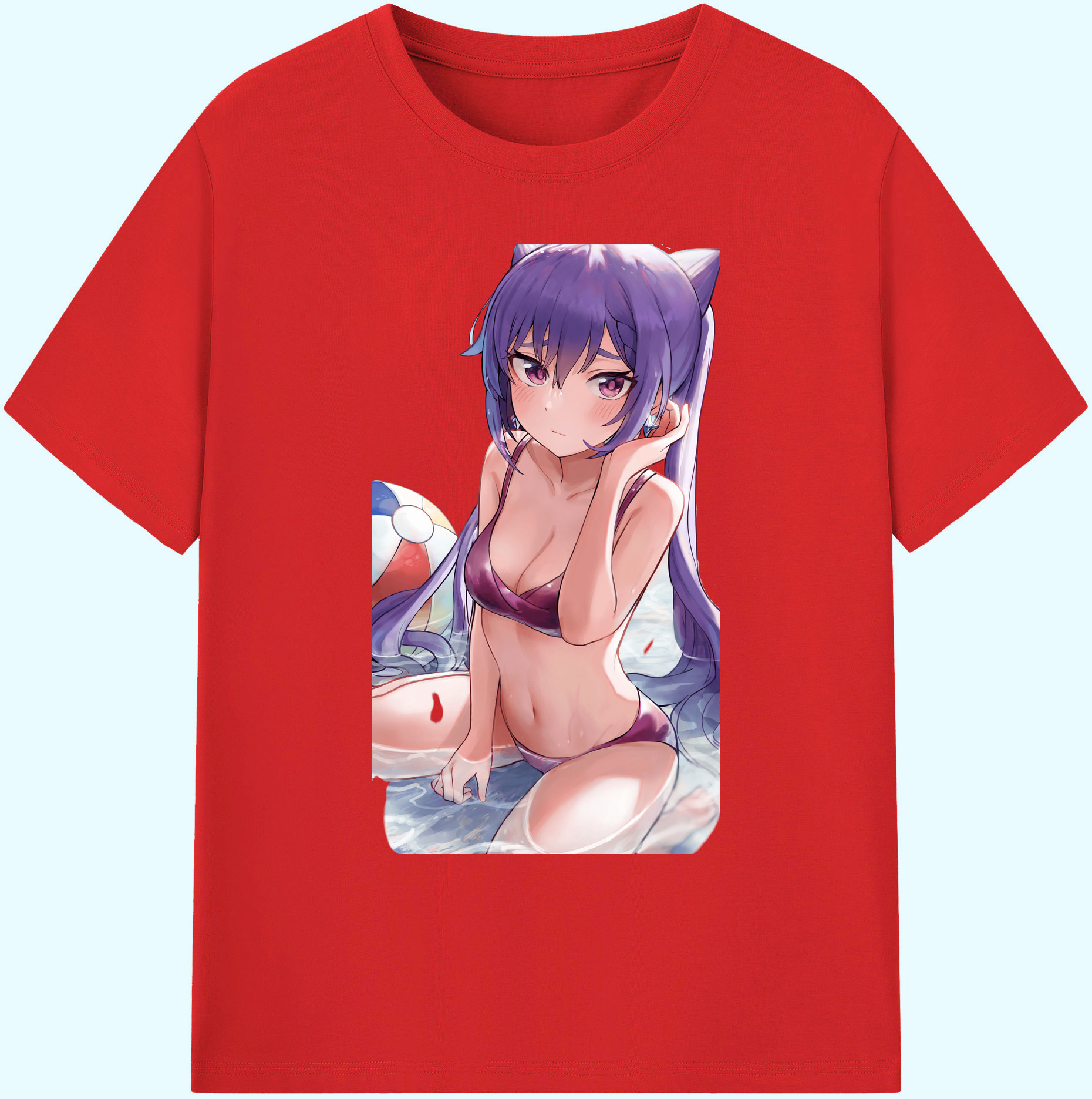 げんし神 刻晴 こくせい genshin Kokusei 綿100％ メンズ半袖Tシャツ｜肌触りやわらか＆通気性