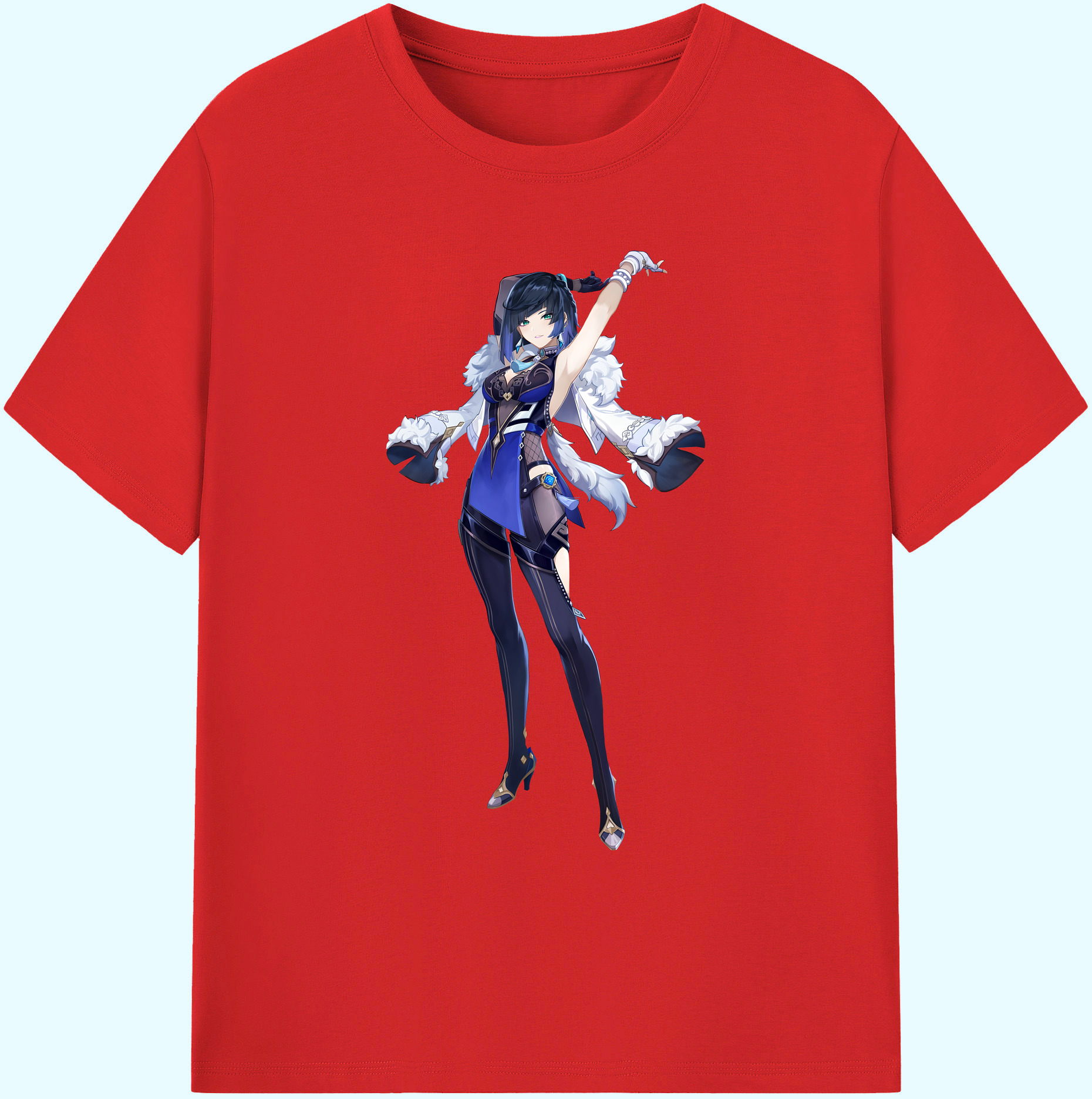 げんし神 夜兰 やらん genshin Yaran 綿100％ メンズ半袖Tシャツ｜肌触りやわらか＆通気性