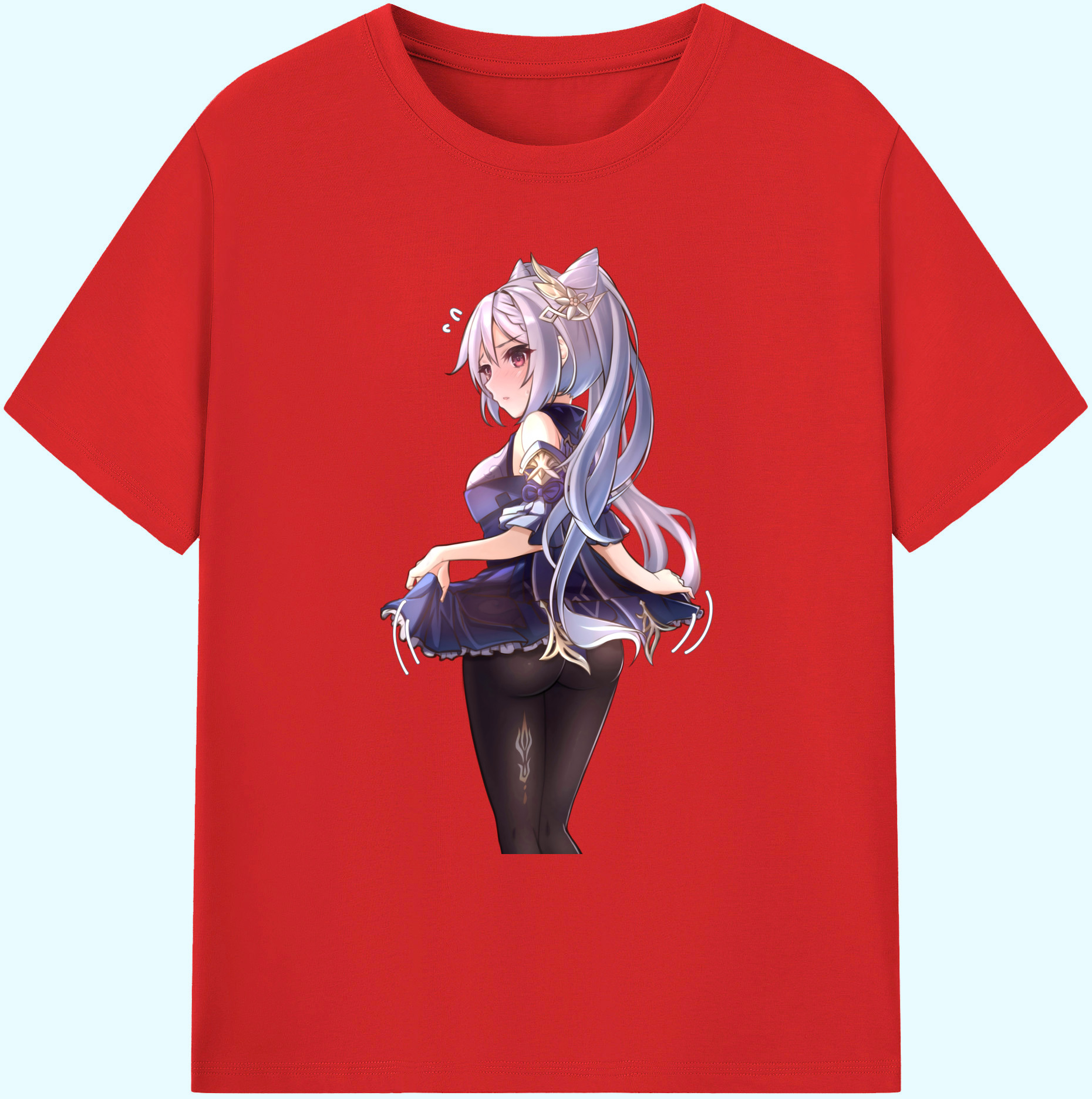げんし神 刻晴 こくせい genshin Kokusei 綿100％ メンズ半袖Tシャツ｜肌触りやわらか＆通気性