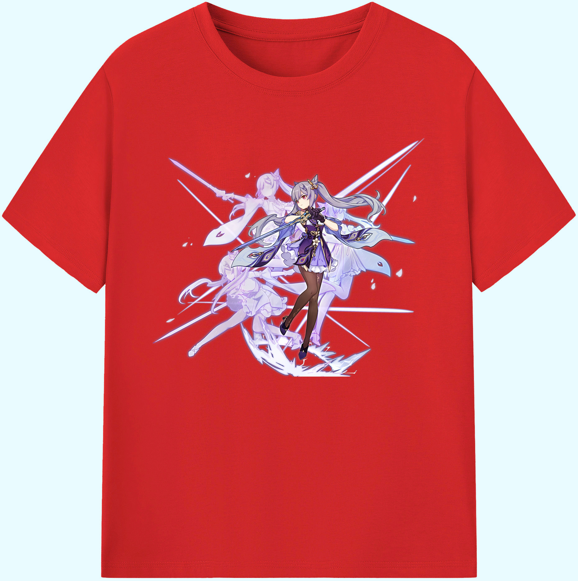 げんし神 刻晴 こくせい genshin Kokusei 綿100％ メンズ半袖Tシャツ｜肌触りやわらか＆通気性