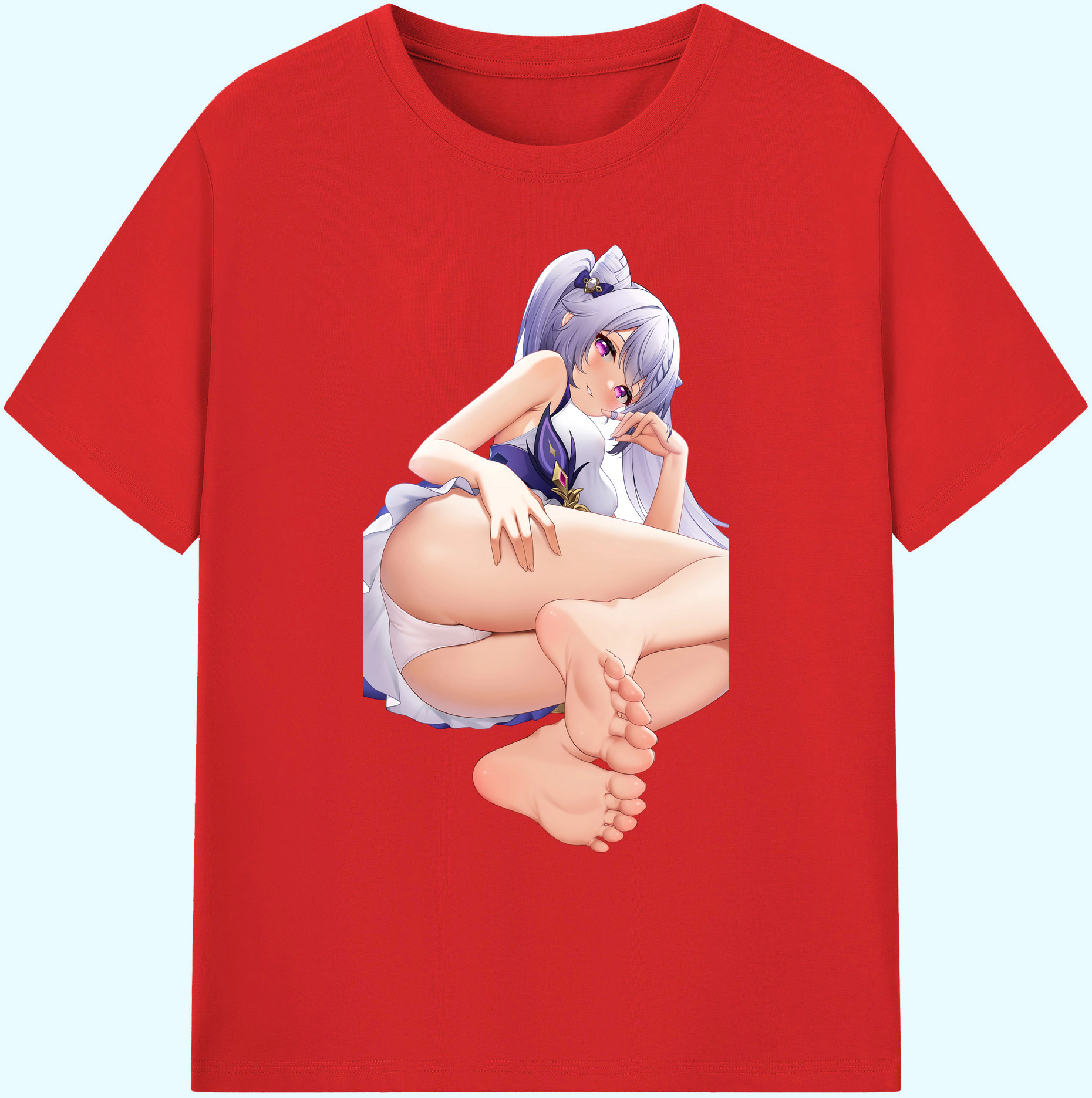 げんし神 刻晴 こくせい genshin Kokusei 綿100％ メンズ半袖Tシャツ｜肌触りやわらか＆通気性