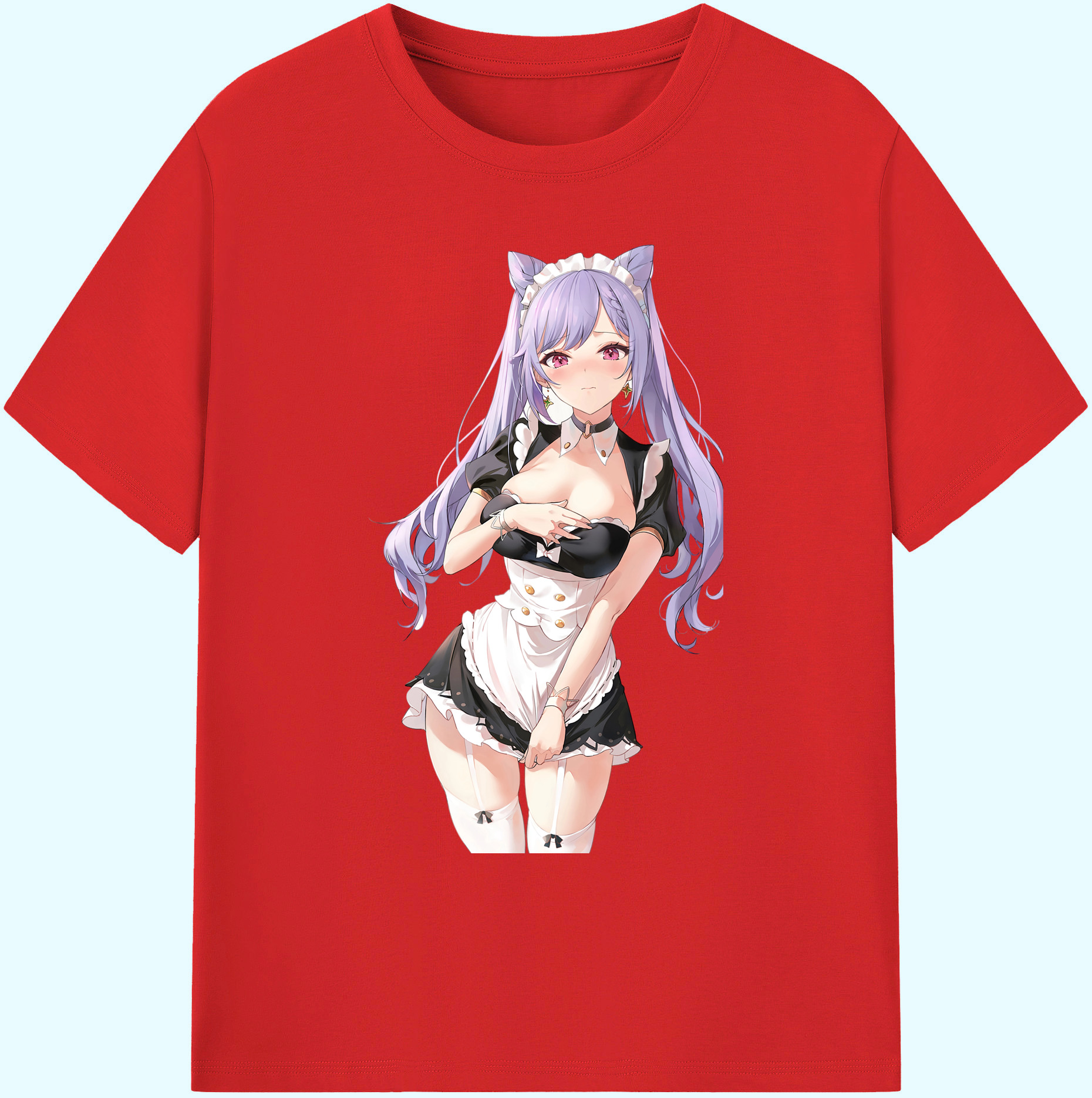 げんし神 刻晴 こくせい genshin Kokusei 綿100％ メンズ半袖Tシャツ｜肌触りやわらか＆通気性