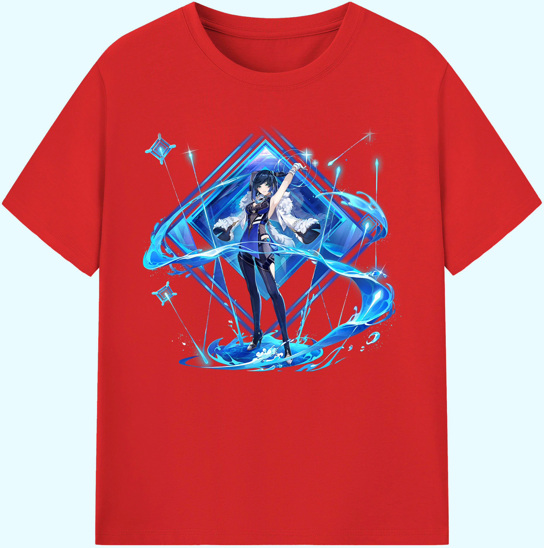 げんし神 夜兰 やらん genshin Yaran 綿100％ メンズ半袖Tシャツ｜肌触りやわらか＆通気性
