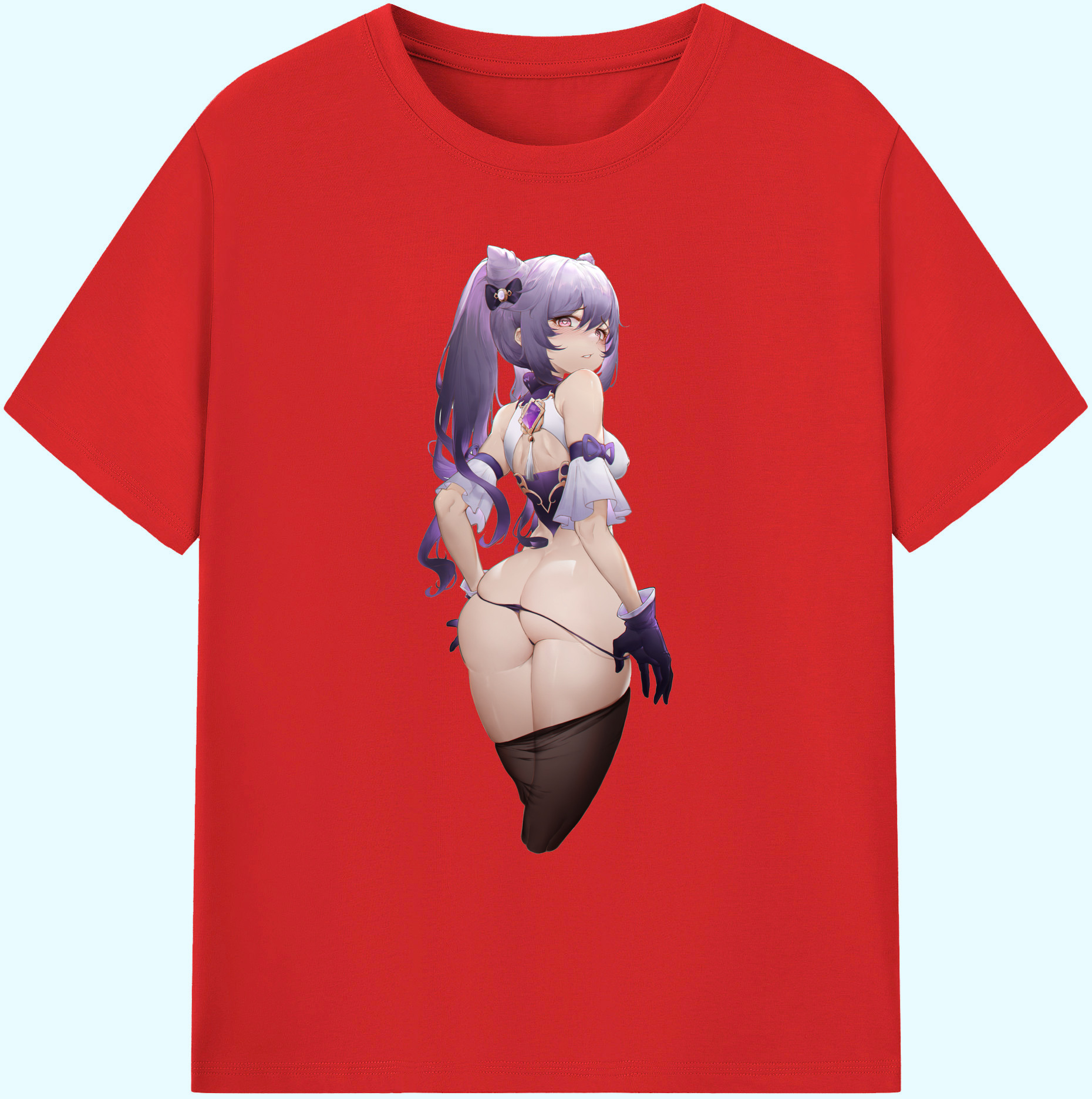 げんし神 刻晴 こくせい genshin Kokusei 綿100％ メンズ半袖Tシャツ｜肌触りやわらか＆通気性