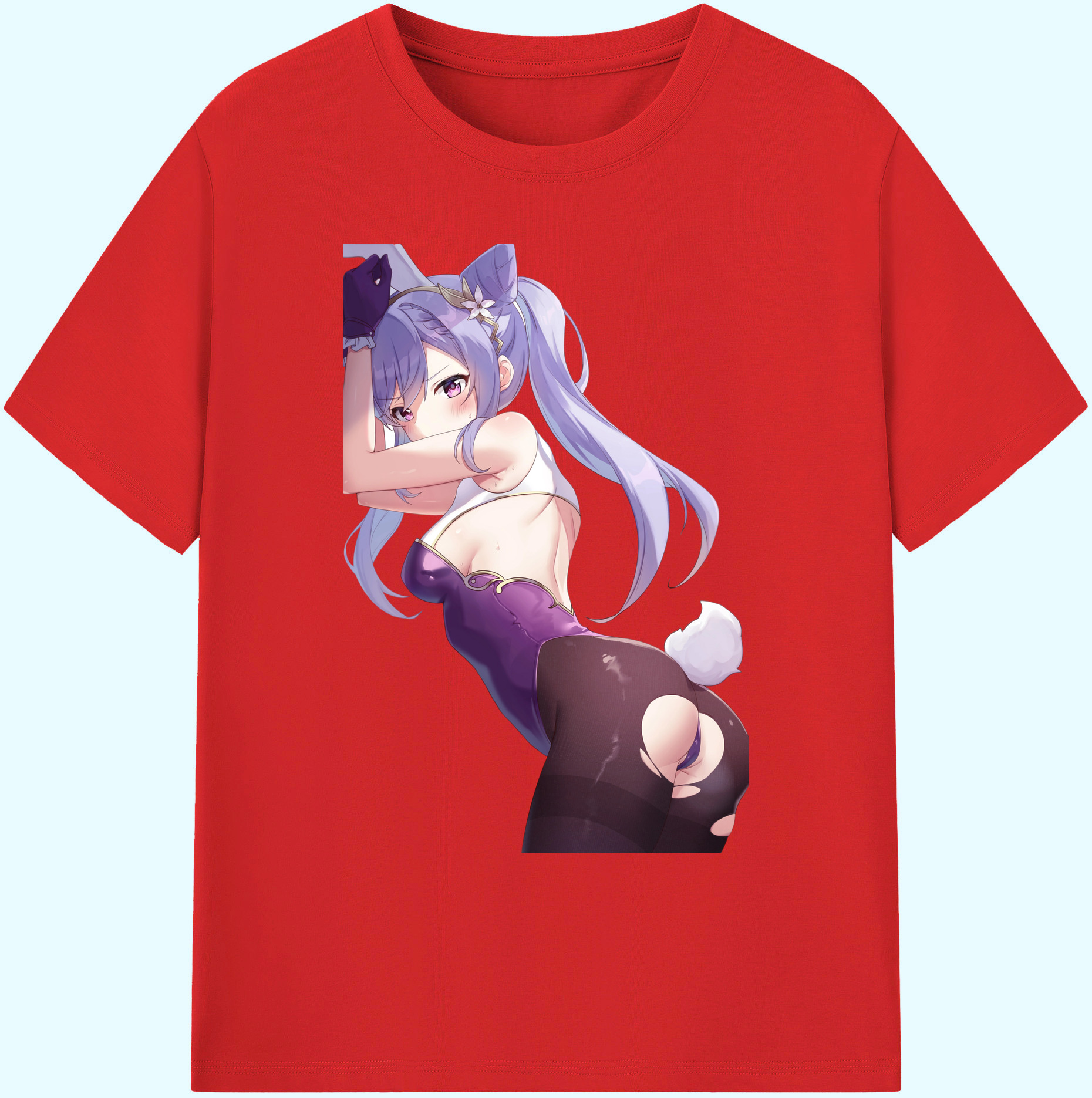 げんし神 刻晴 こくせい genshin Kokusei 綿100％ メンズ半袖Tシャツ｜肌触りやわらか＆通気性