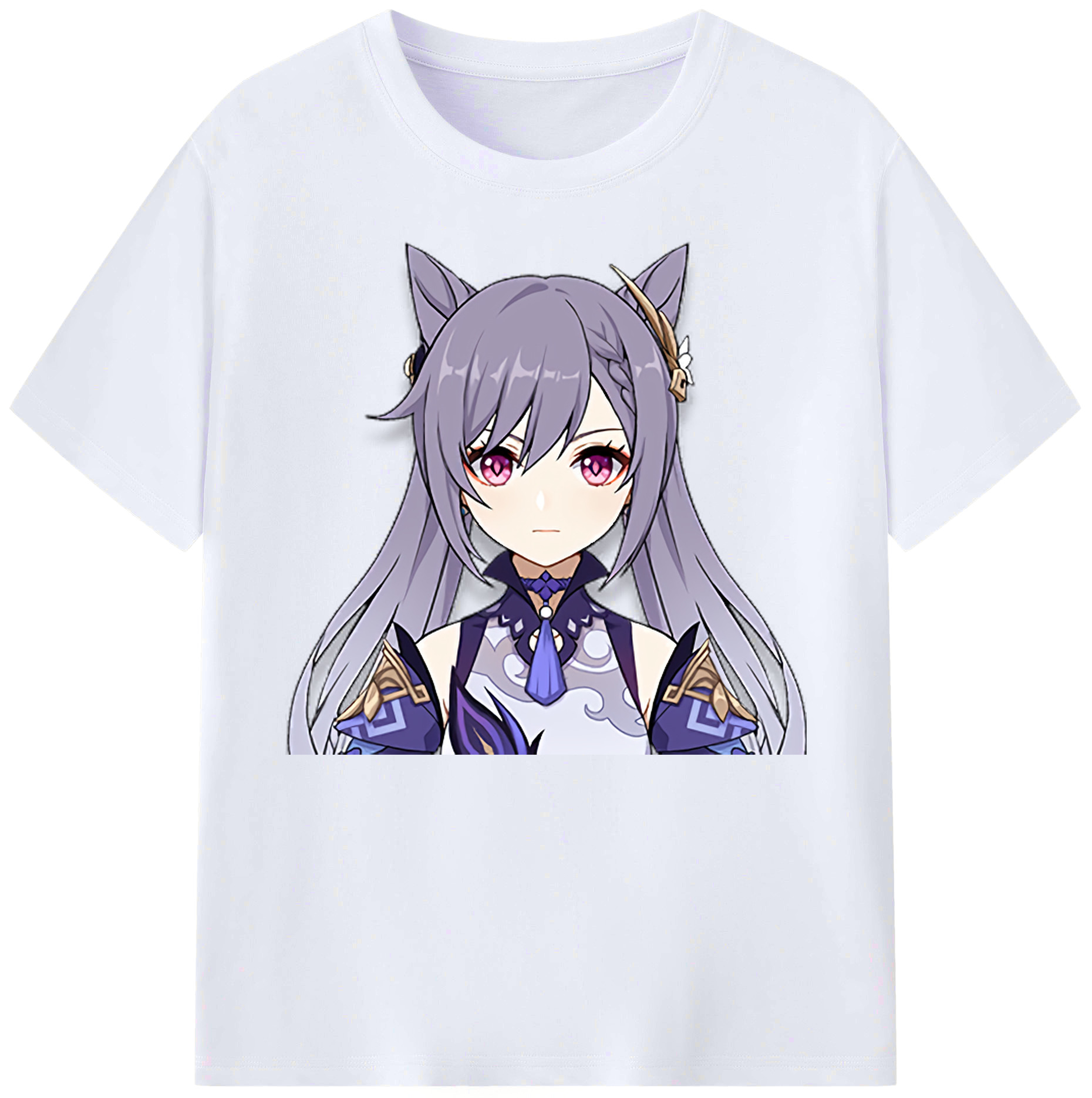 げんし神 刻晴 こくせい genshin Kokusei 綿100％ メンズ半袖Tシャツ｜肌触りやわらか＆通気性