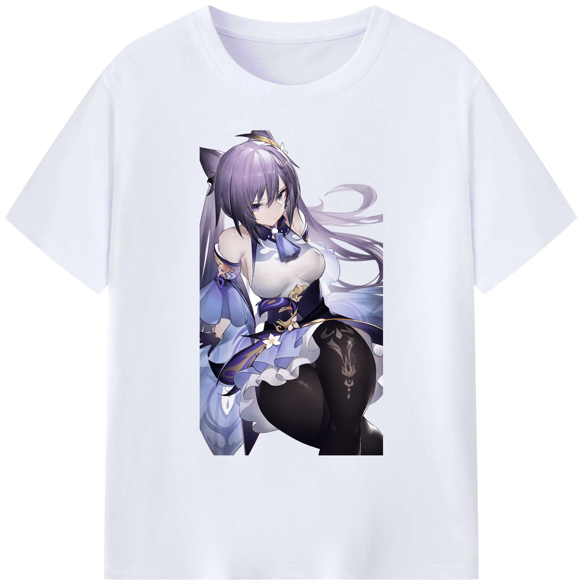 げんし神 刻晴 こくせい genshin Kokusei 綿100％ メンズ半袖Tシャツ｜肌触りやわらか＆通気性