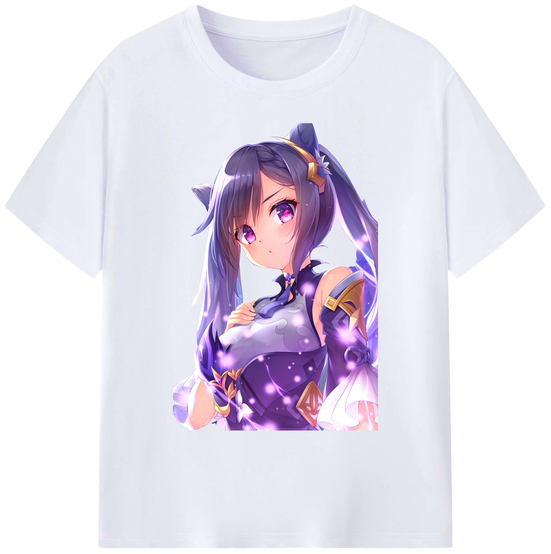 げんし神 刻晴 こくせい genshin Kokusei 綿100％ メンズ半袖Tシャツ｜肌触りやわらか＆通気性