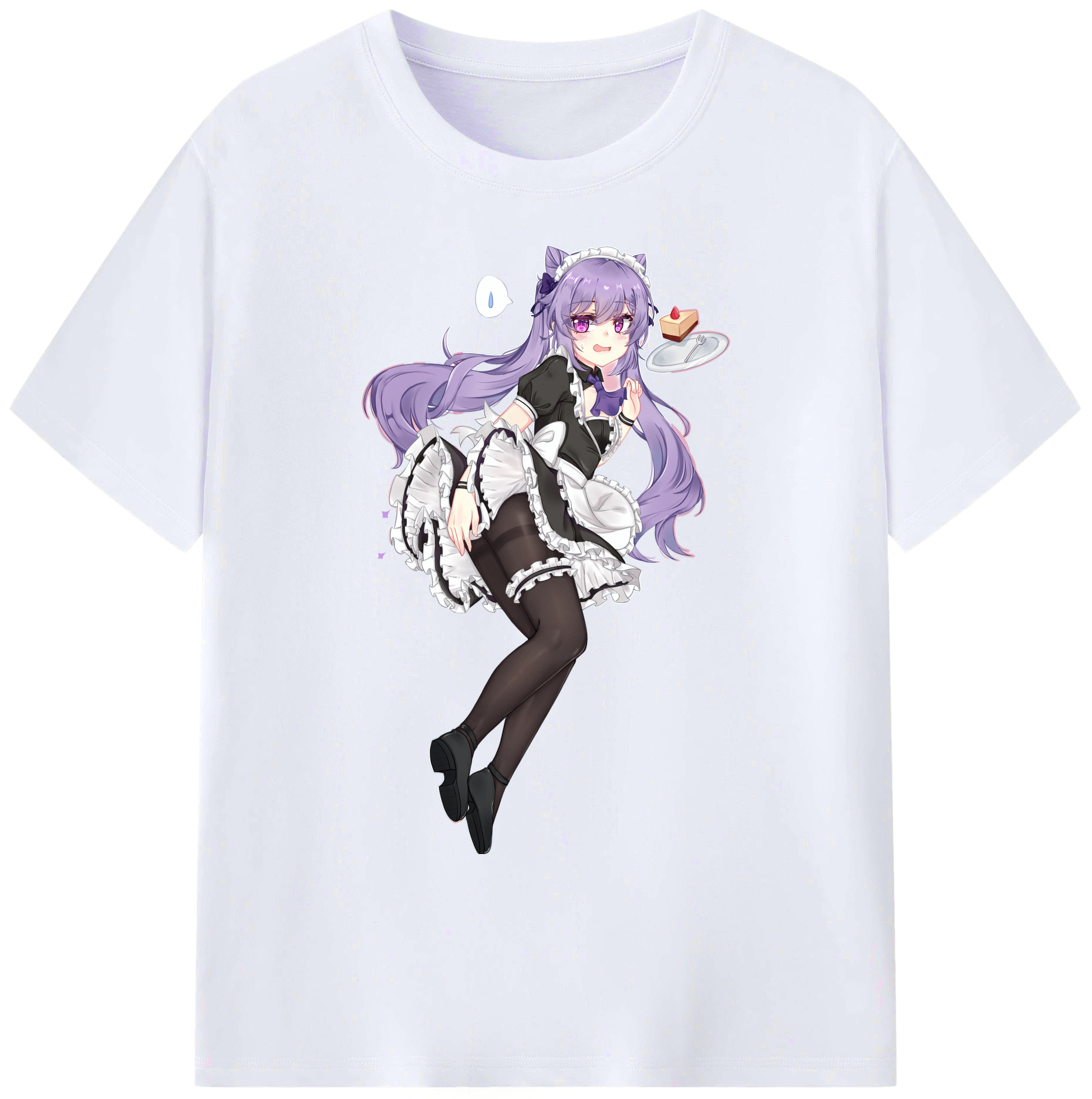 げんし神 刻晴 こくせい genshin Kokusei 綿100％ メンズ半袖Tシャツ｜肌触りやわらか＆通気性