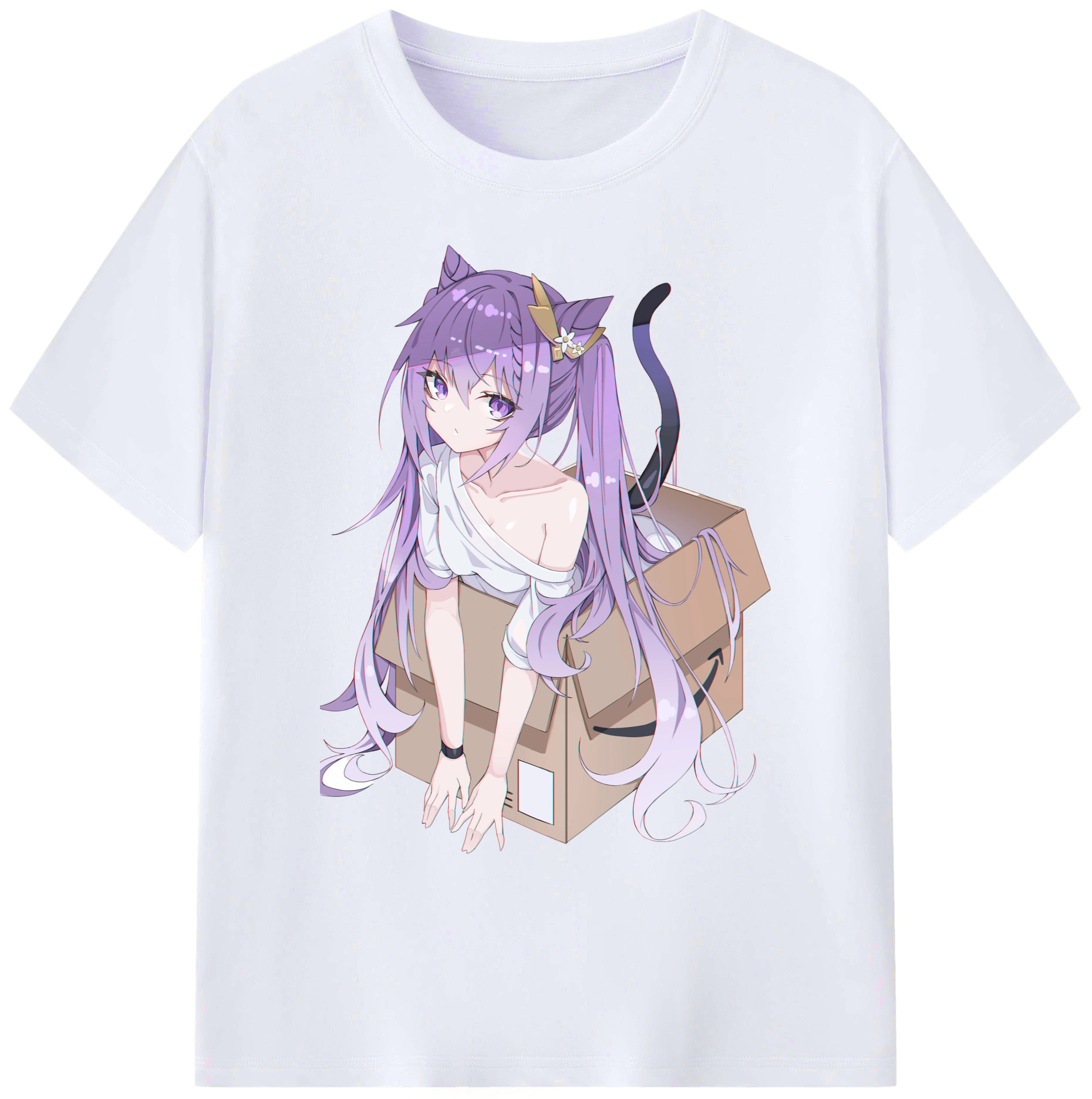 げんし神 刻晴 こくせい genshin Kokusei 綿100％ メンズ半袖Tシャツ｜肌触りやわらか＆通気性