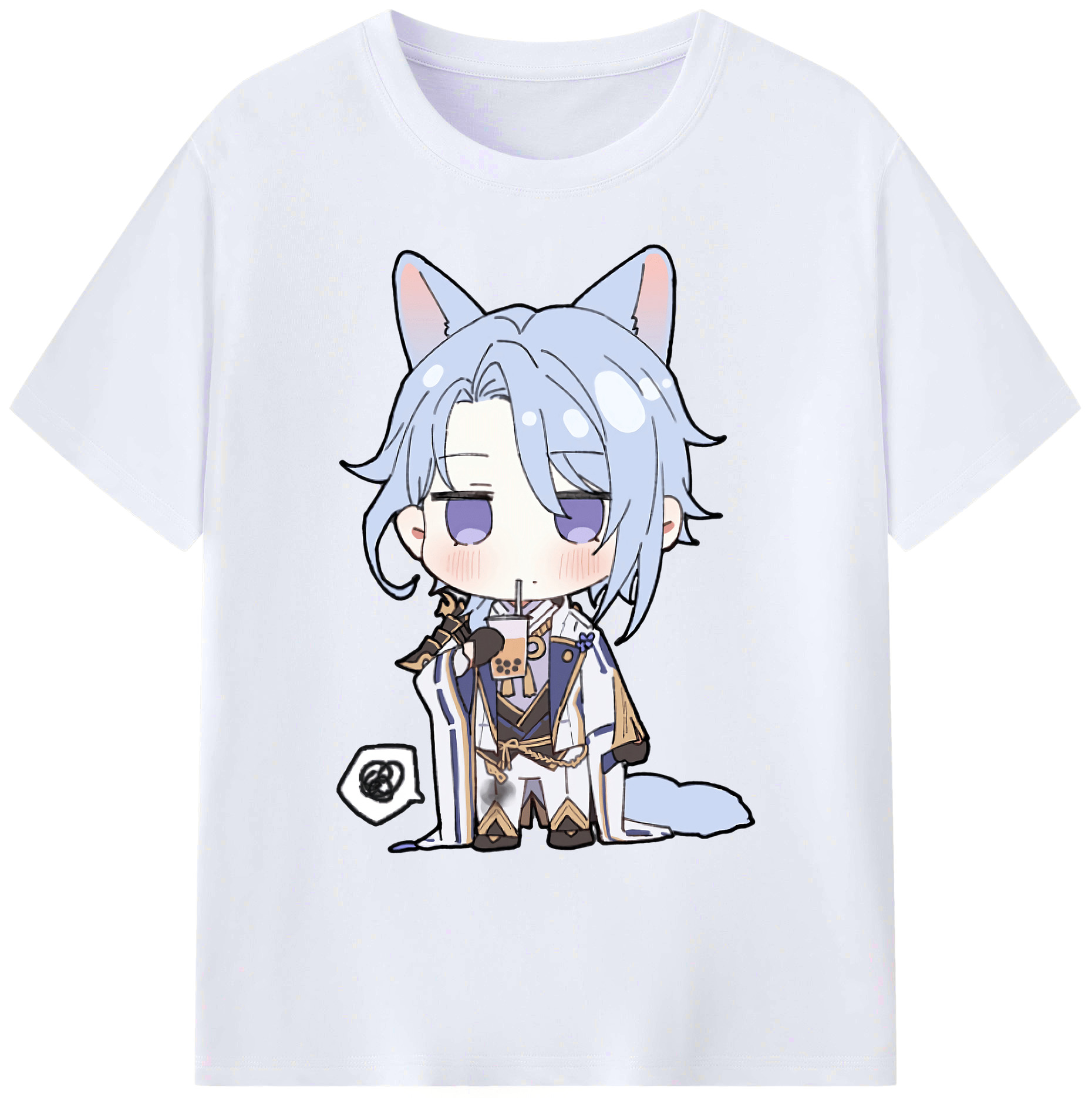 げんし神 神里綾人 かみさとあやと genshin Kamisato Ayato 綿100％ メンズ半袖Tシャツ｜肌触りやわらか＆通気性