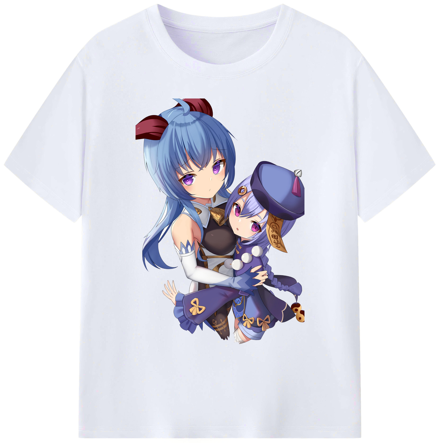 げんし神 甘雨 かんう genshin Ganyu 綿100％ メンズ半袖Tシャツ｜肌触りやわらか＆通気性