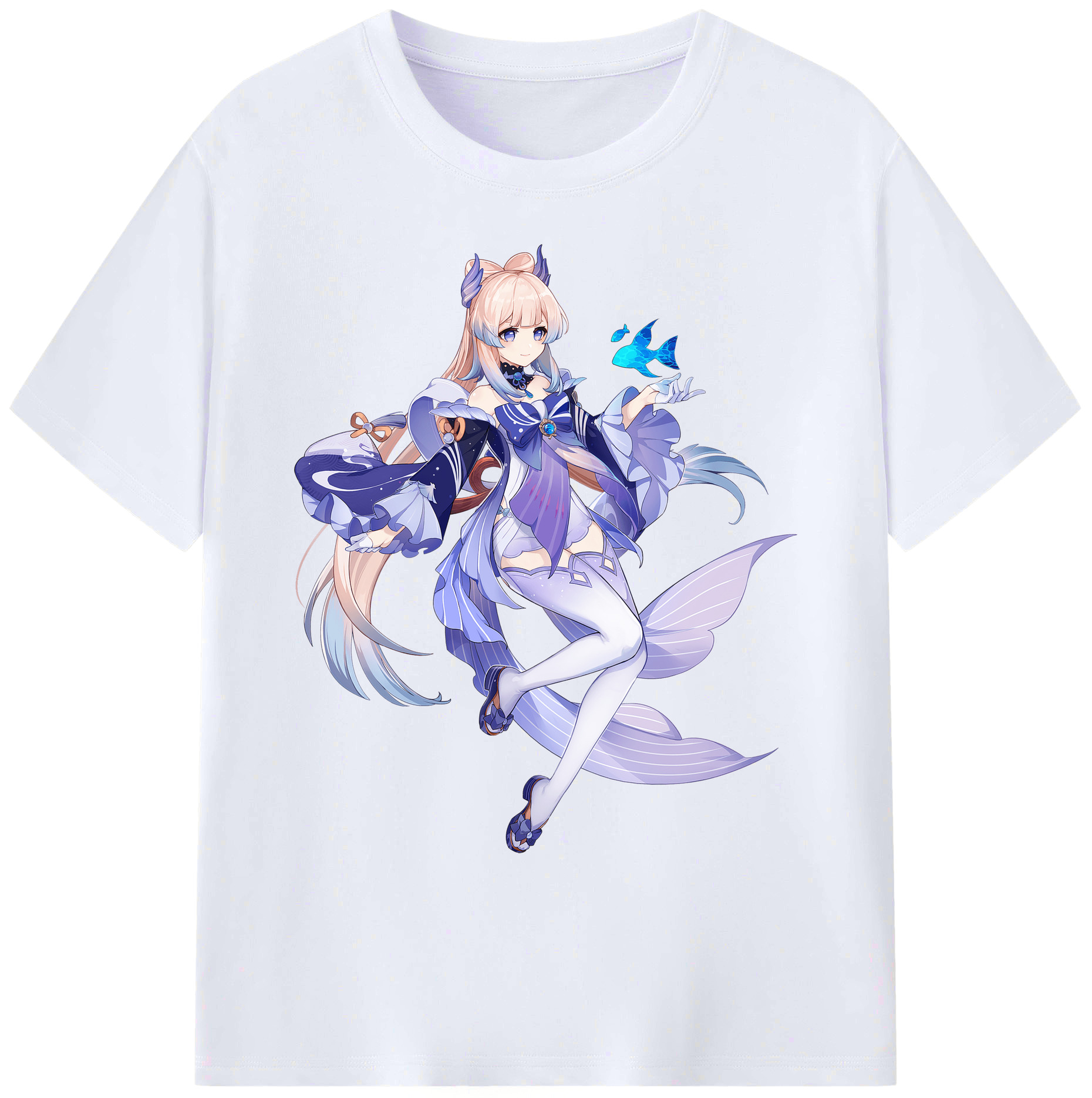 げんし神 珊瑚宮心海 サンゴノミヤ・ココミ genshin Sangonomiya Kokomi 綿100％ メンズ半袖Tシャツ｜肌触りやわらか＆通気性
