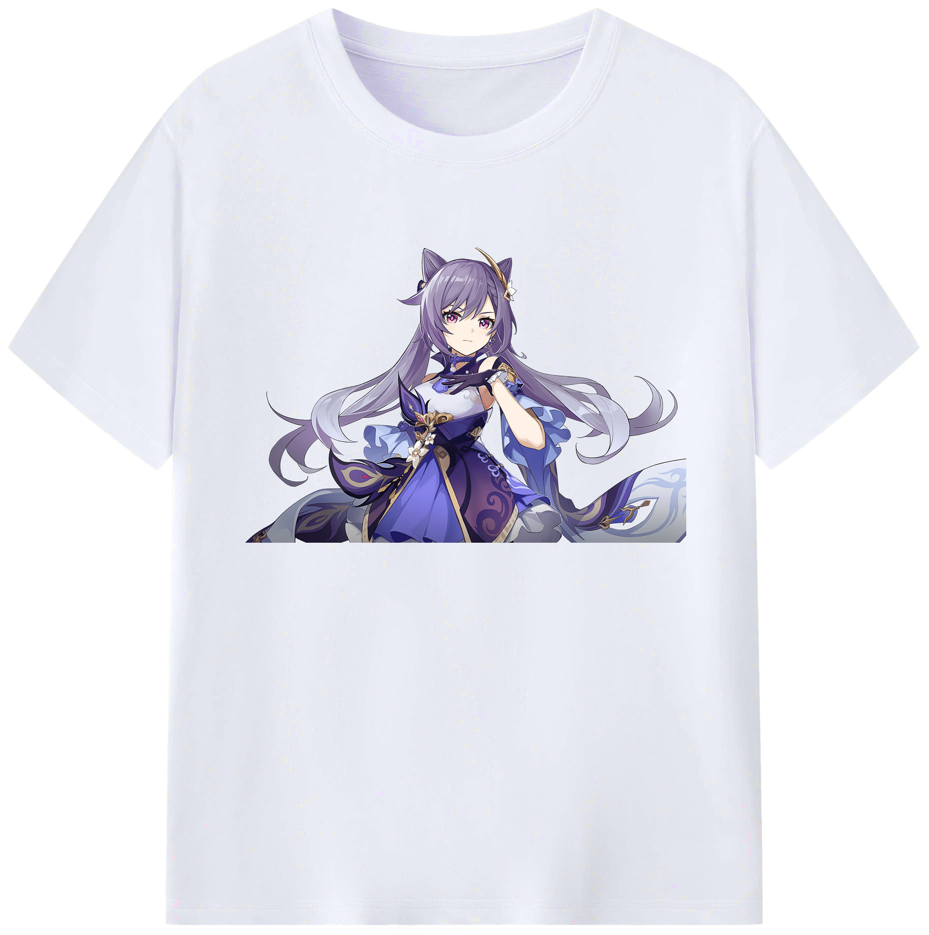 げんし神 刻晴 こくせい genshin Kokusei 綿100％ メンズ半袖Tシャツ｜肌触りやわらか＆通気性