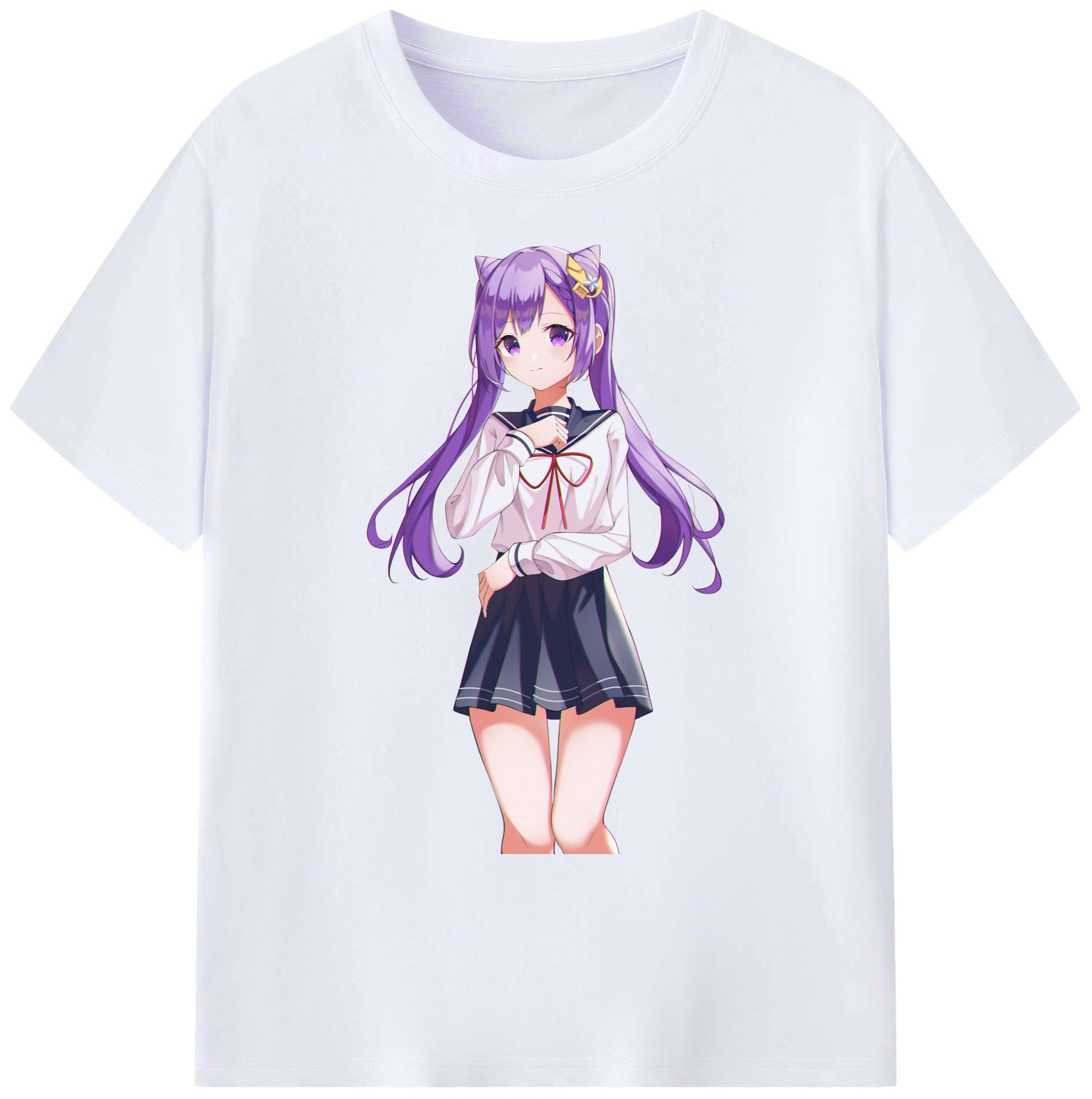 げんし神 刻晴 こくせい genshin Kokusei 綿100％ メンズ半袖Tシャツ｜肌触りやわらか＆通気性