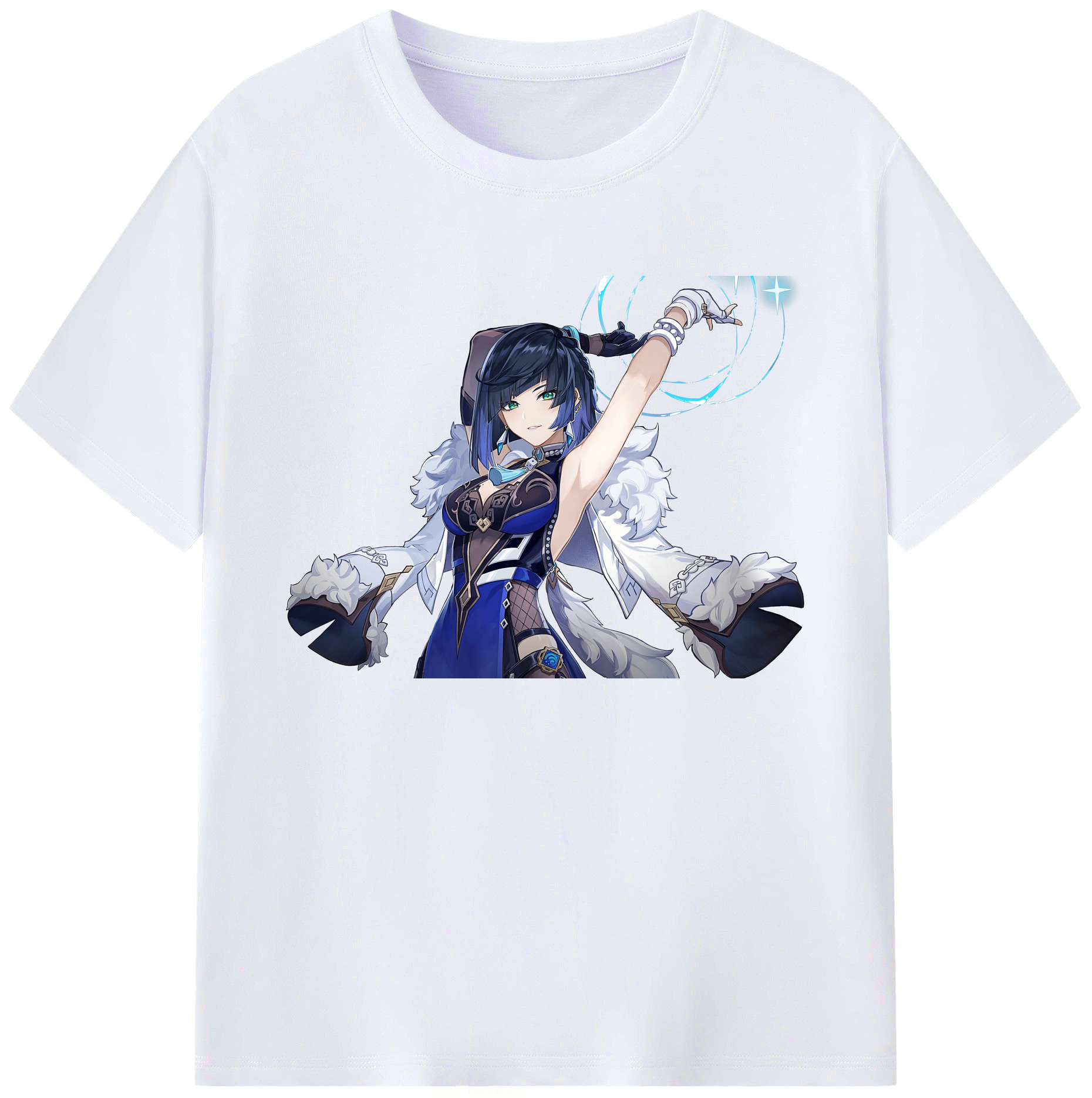 げんし神 夜兰 やらん genshin Yaran 綿100％ メンズ半袖Tシャツ｜肌触りやわらか＆通気性