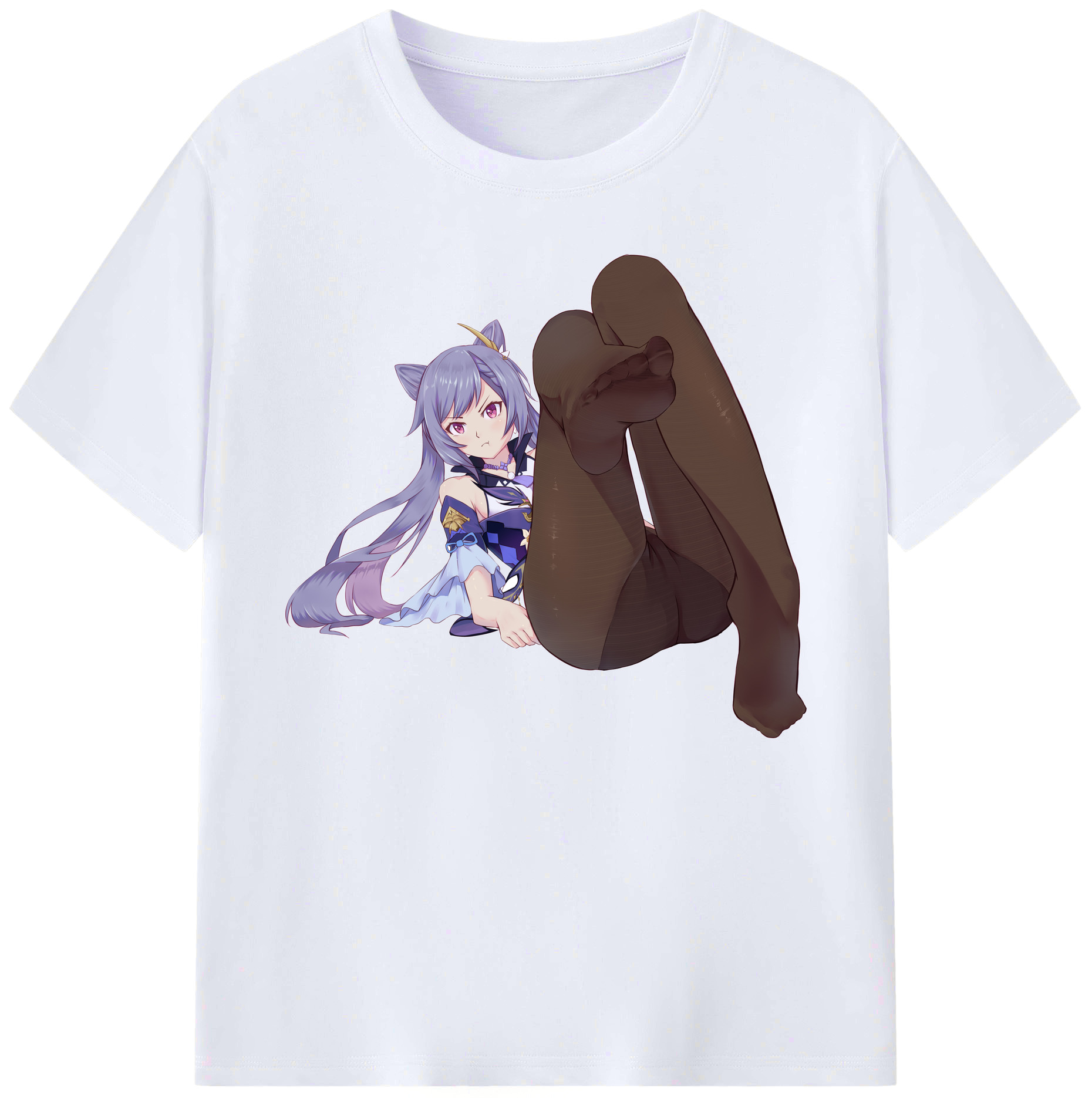 げんし神 刻晴 こくせい genshin Kokusei 綿100％ メンズ半袖Tシャツ｜肌触りやわらか＆通気性