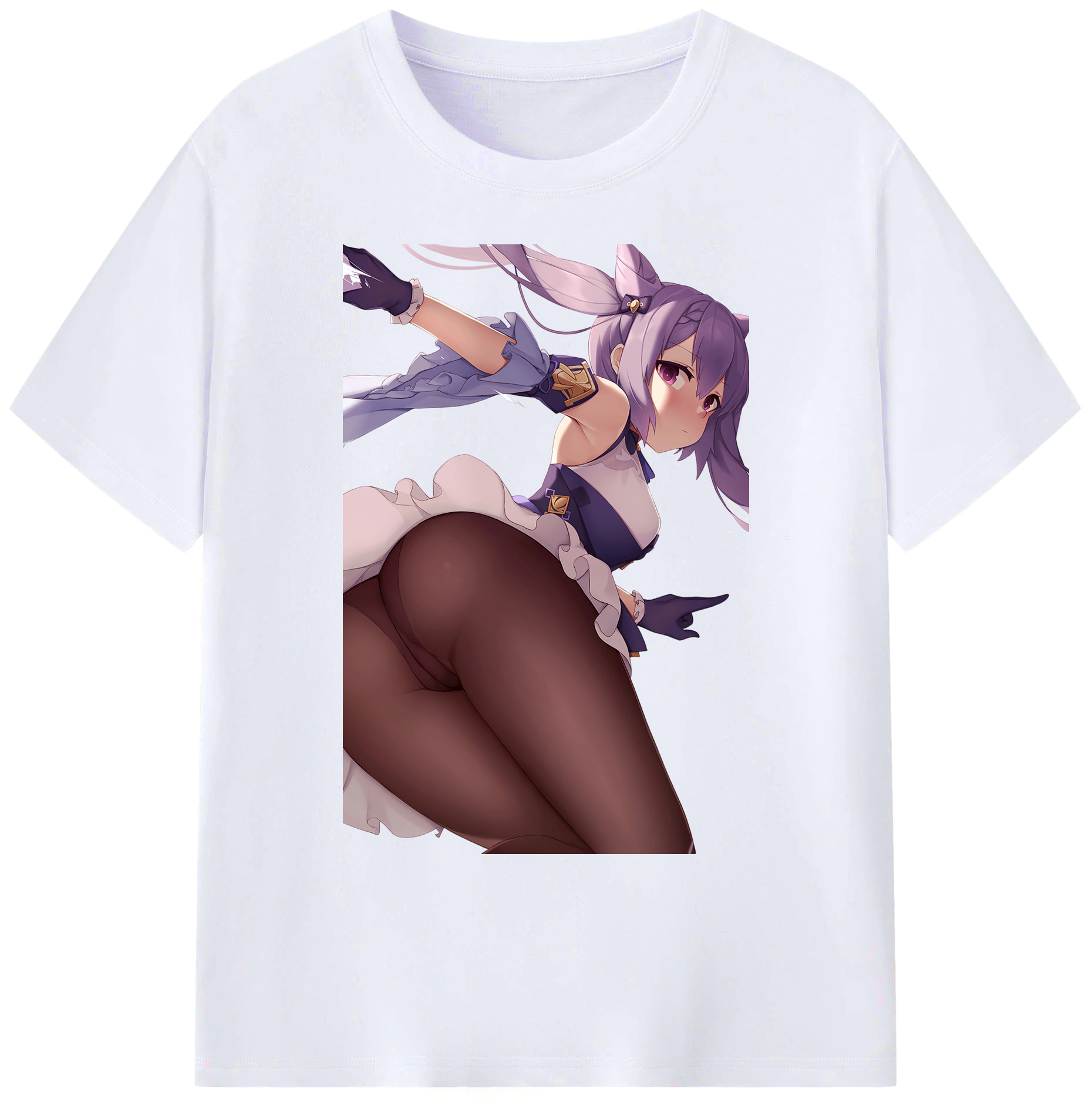 げんし神 刻晴 こくせい genshin Kokusei 綿100％ メンズ半袖Tシャツ｜肌触りやわらか＆通気性