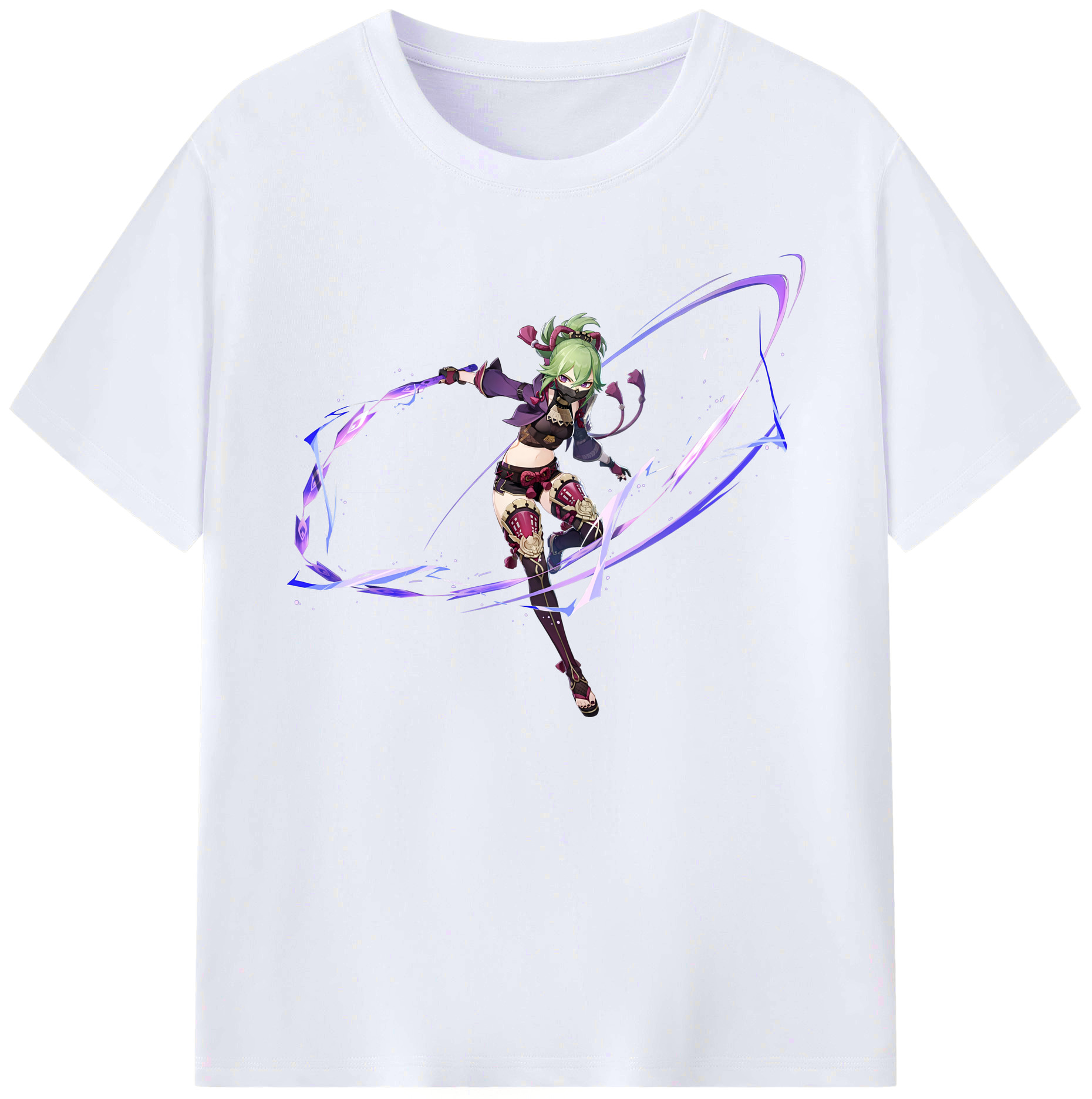 げんし神  久岐忍 くき しのぶ genshin Kuki Shinobu 綿100％ メンズ半袖Tシャツ｜肌触りやわらか＆通気性