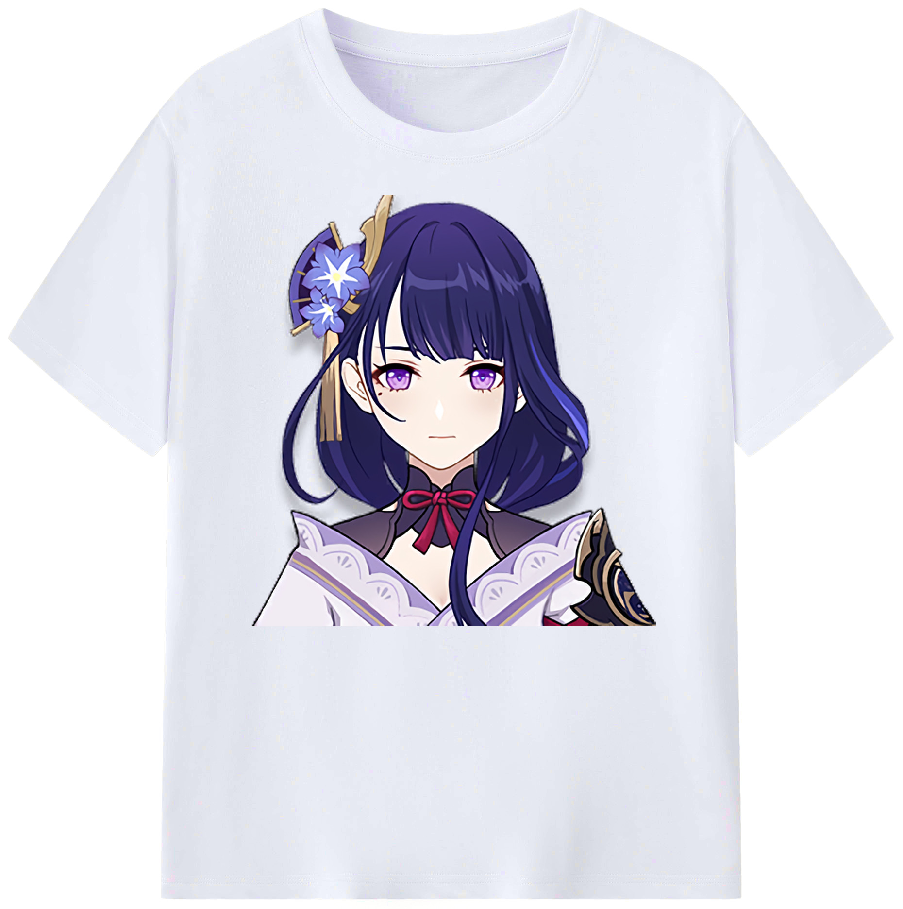 げんし神 雷電将軍 らいでんしょうぐん genshin Raiden Shogun 綿100％ メンズ半袖Tシャツ｜肌触りやわらか＆通気性