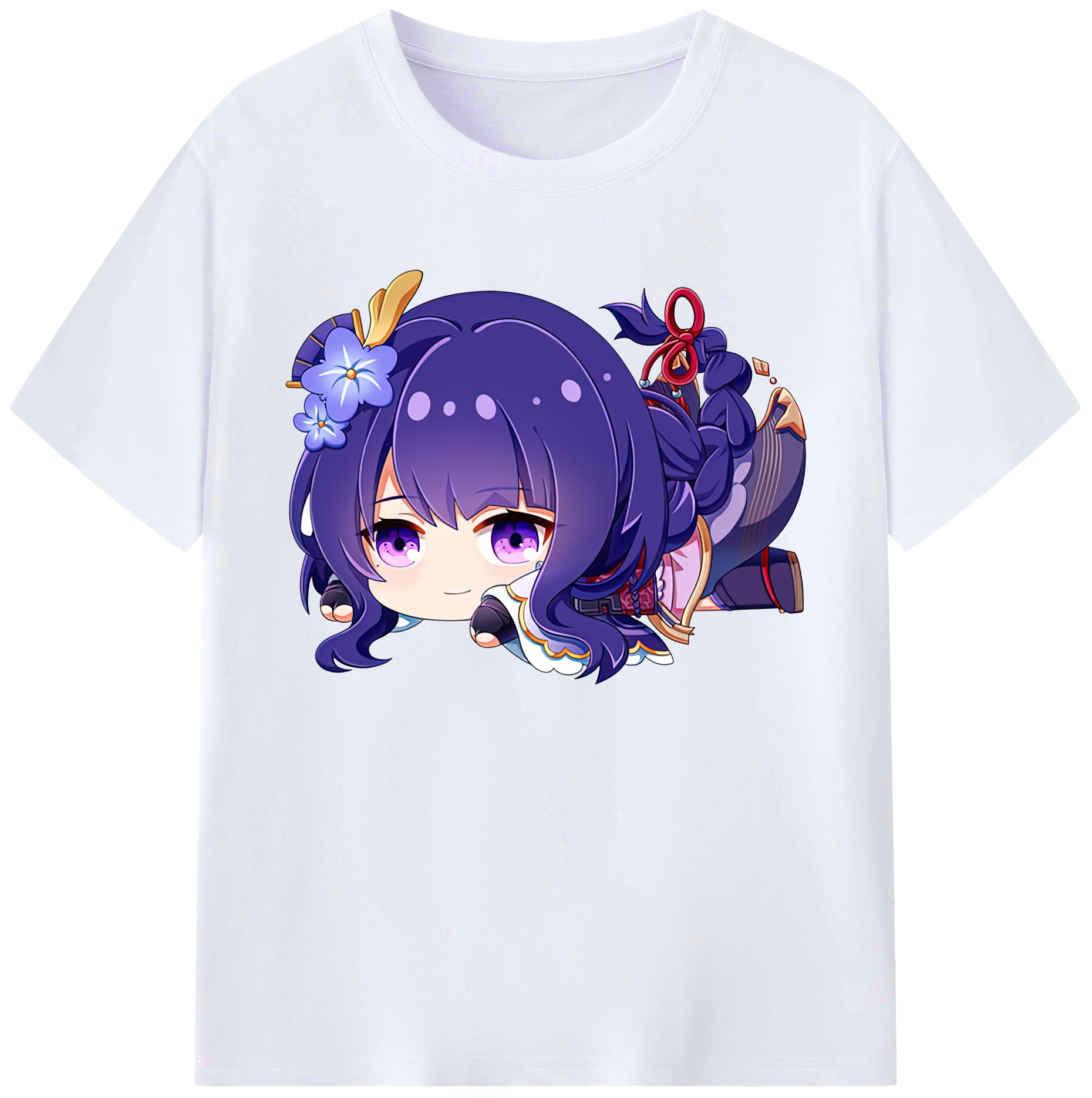 げんし神 雷電将軍 らいでんしょうぐん genshin Raiden Shogun 綿100％ メンズ半袖Tシャツ｜肌触りやわらか＆通気性