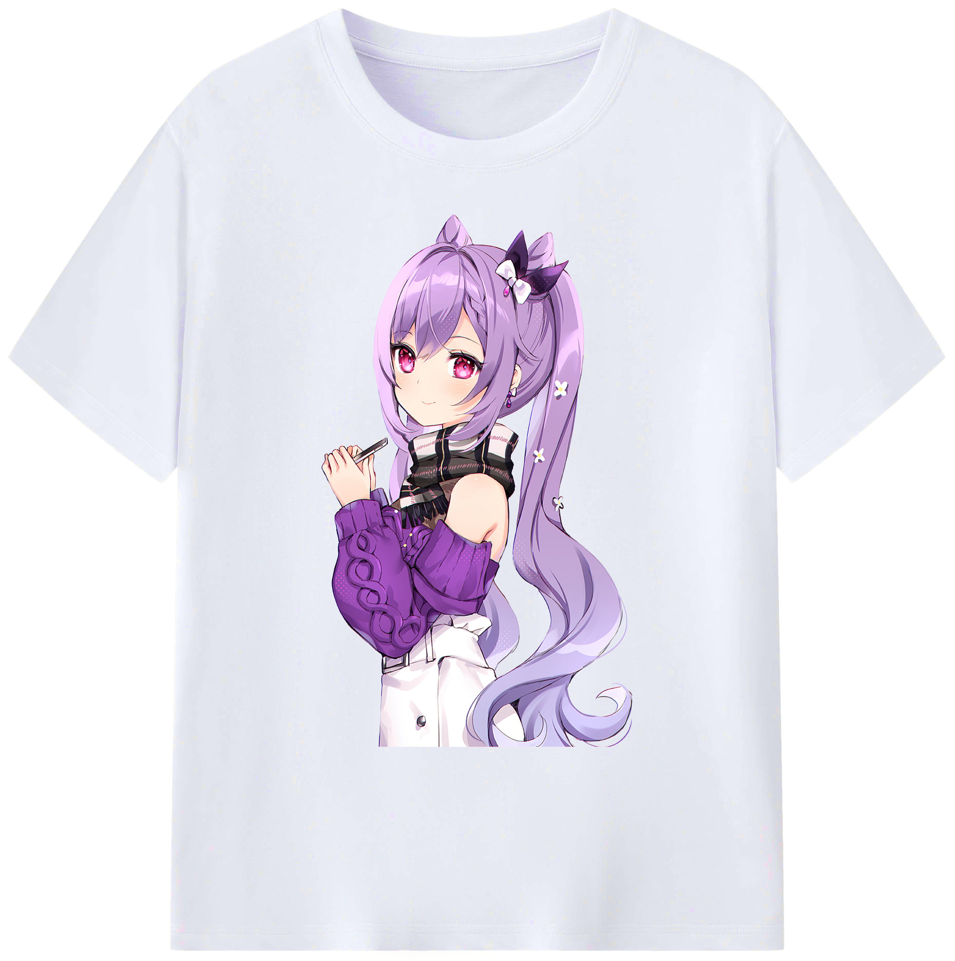 げんし神 刻晴 こくせい genshin Kokusei 綿100％ メンズ半袖Tシャツ｜肌触りやわらか＆通気性